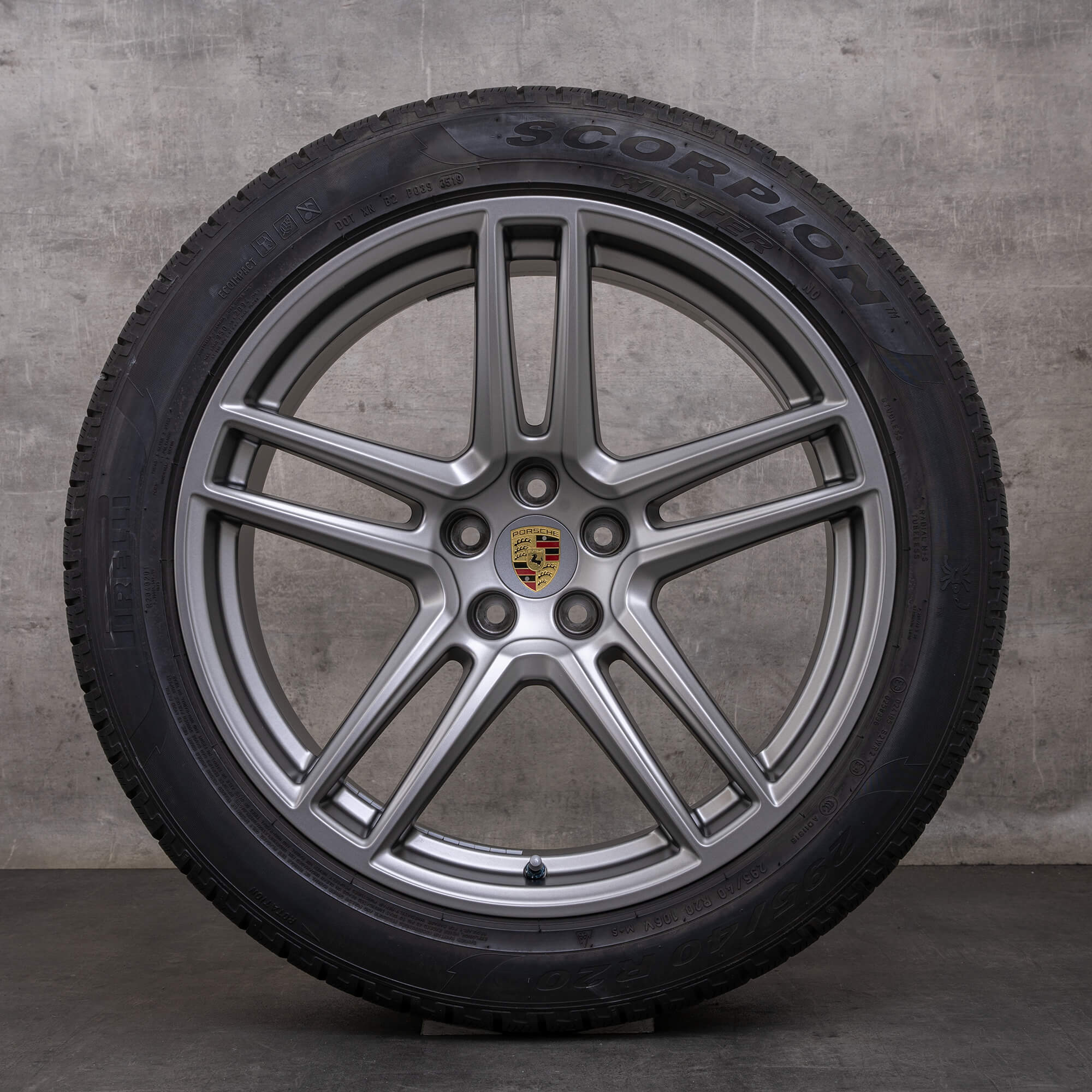 Anvelope de iarnă originale Porsche Macan II jante 20 inch 95B601025DJ 95B601025DK platinum silver matt
