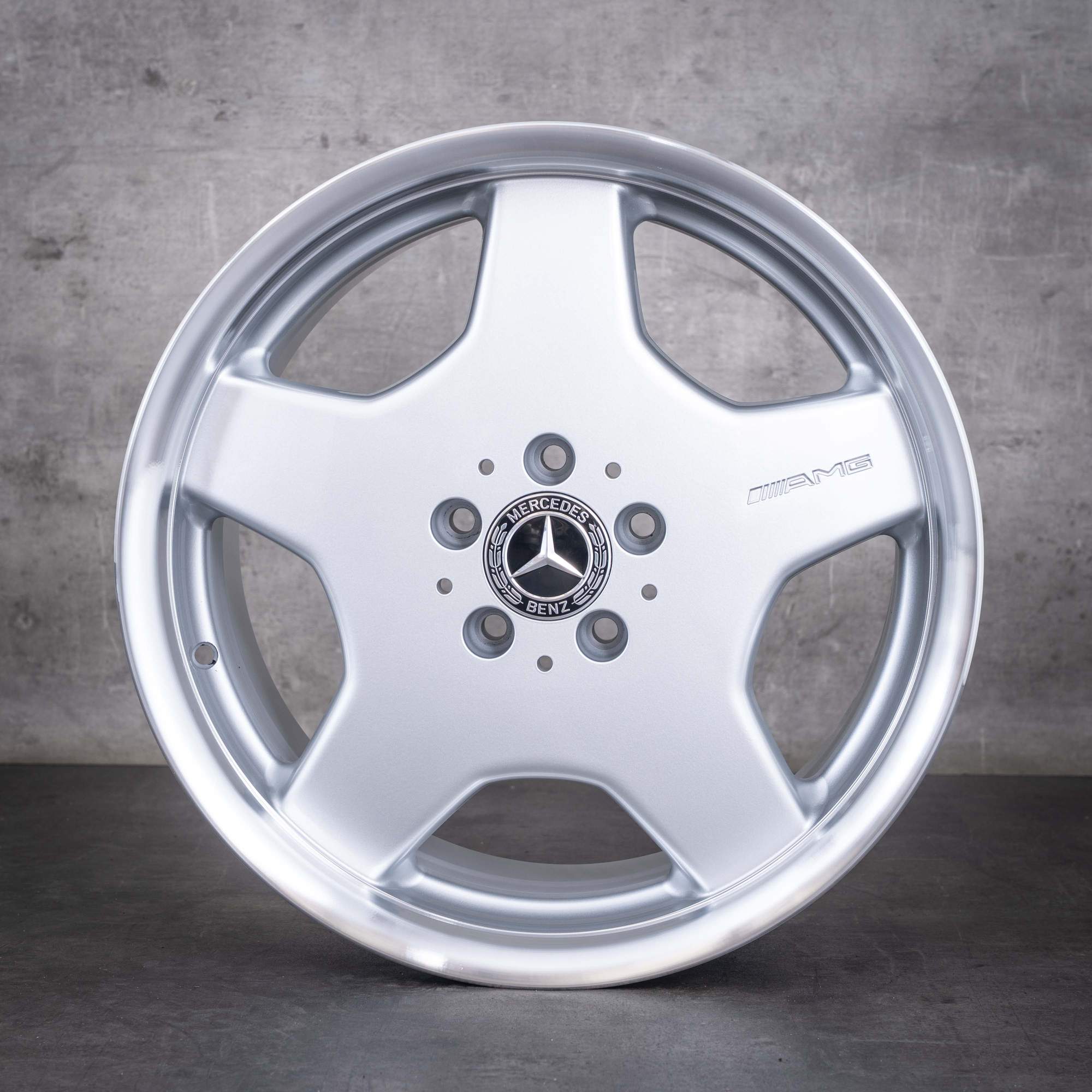 Original Mercedes Benz S-Klasse CL AMG Felgen 18 Zoll W220 W215 A2204010802 A2204011902 silber rand glanzgedreht NEU - Felge 2 von 4