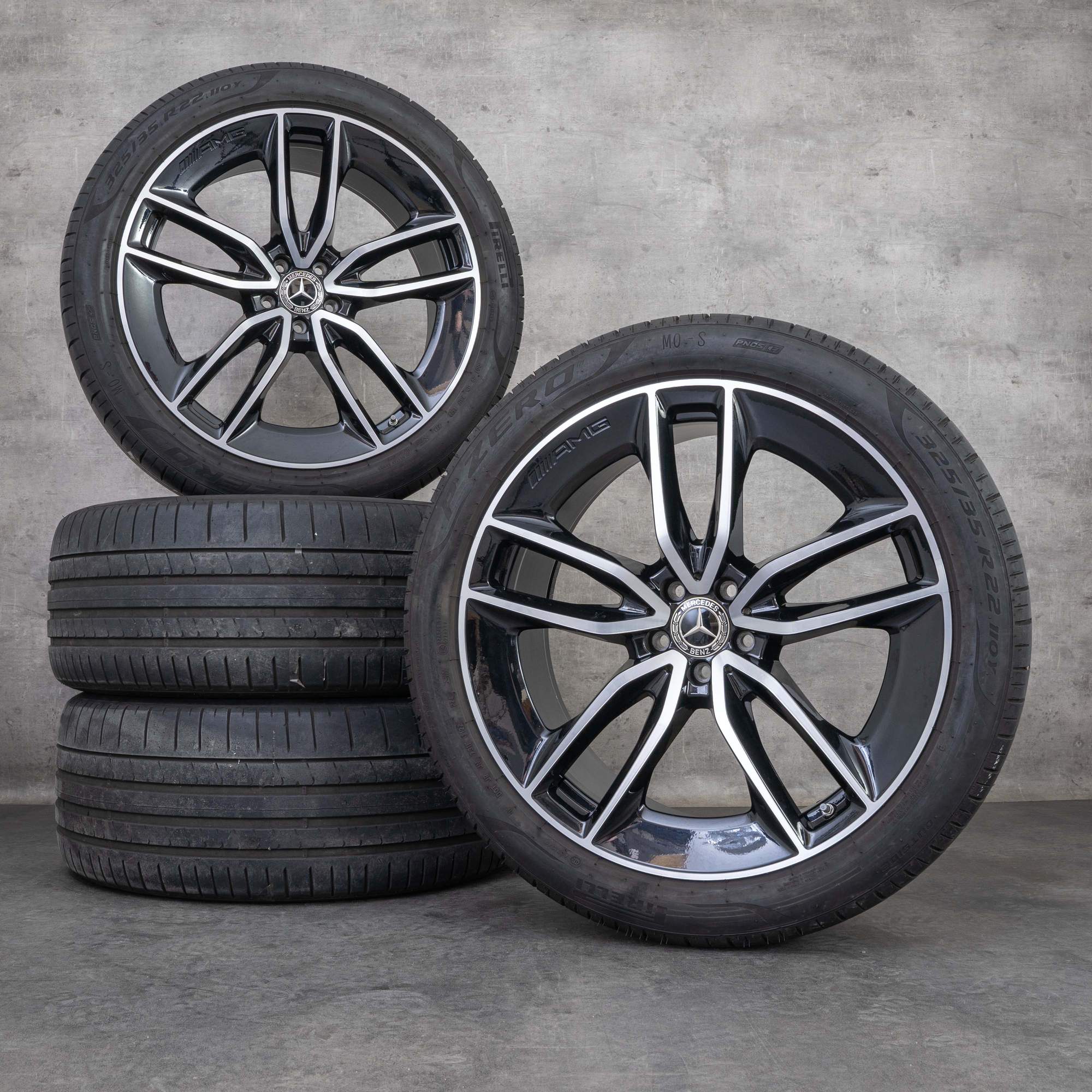 Oryginał Mercedes Benz GLE AMG felgi 22 cale V167 C167 koła letnie A1674013600 A1674013700 czarne Polerowane