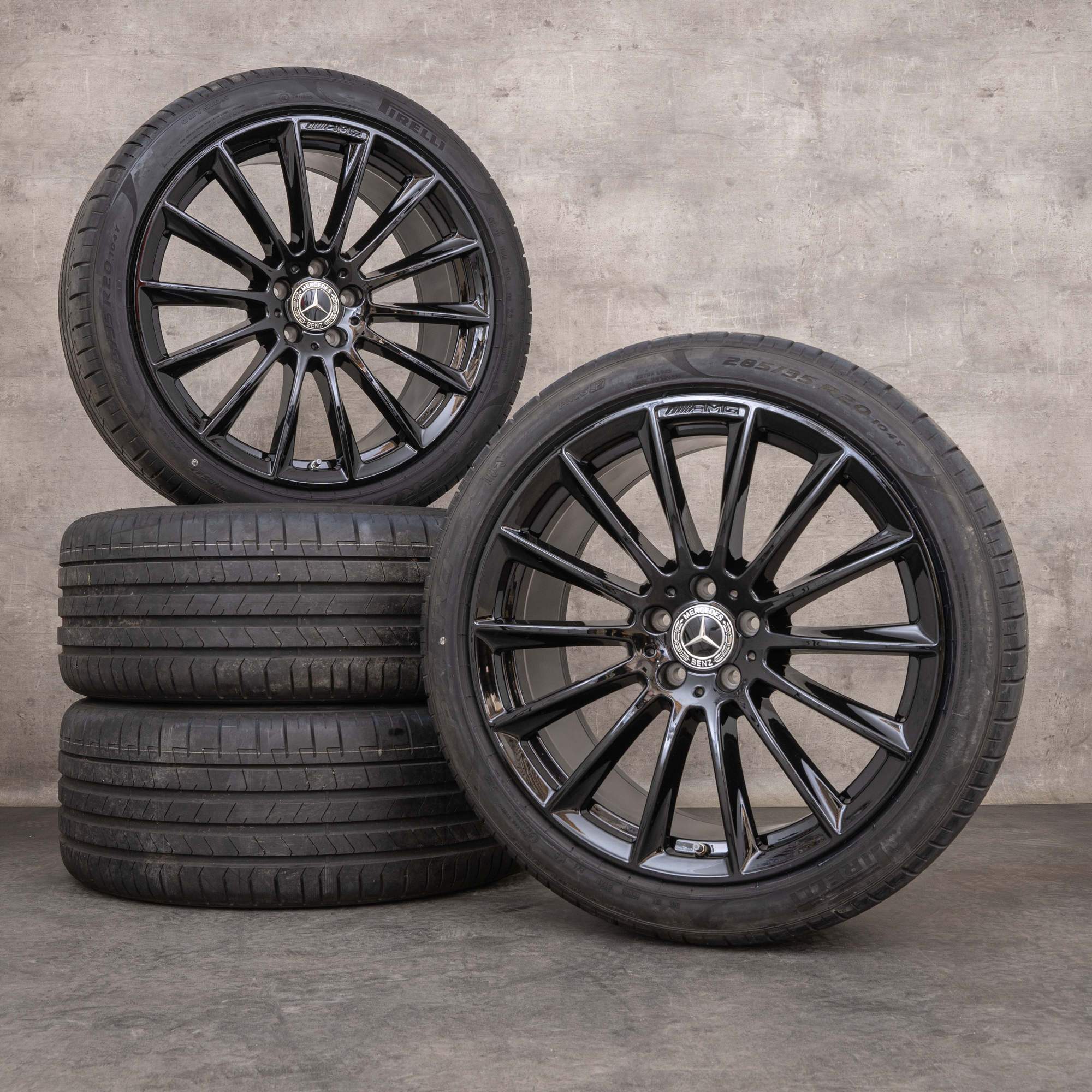 Alkuperäiset Mercedes Benz S-sarja-vanteet 20 tuuman W223 V223 X223 kesäpyörät A2234011500 A2234011600 musta kiiltäväpintainen
