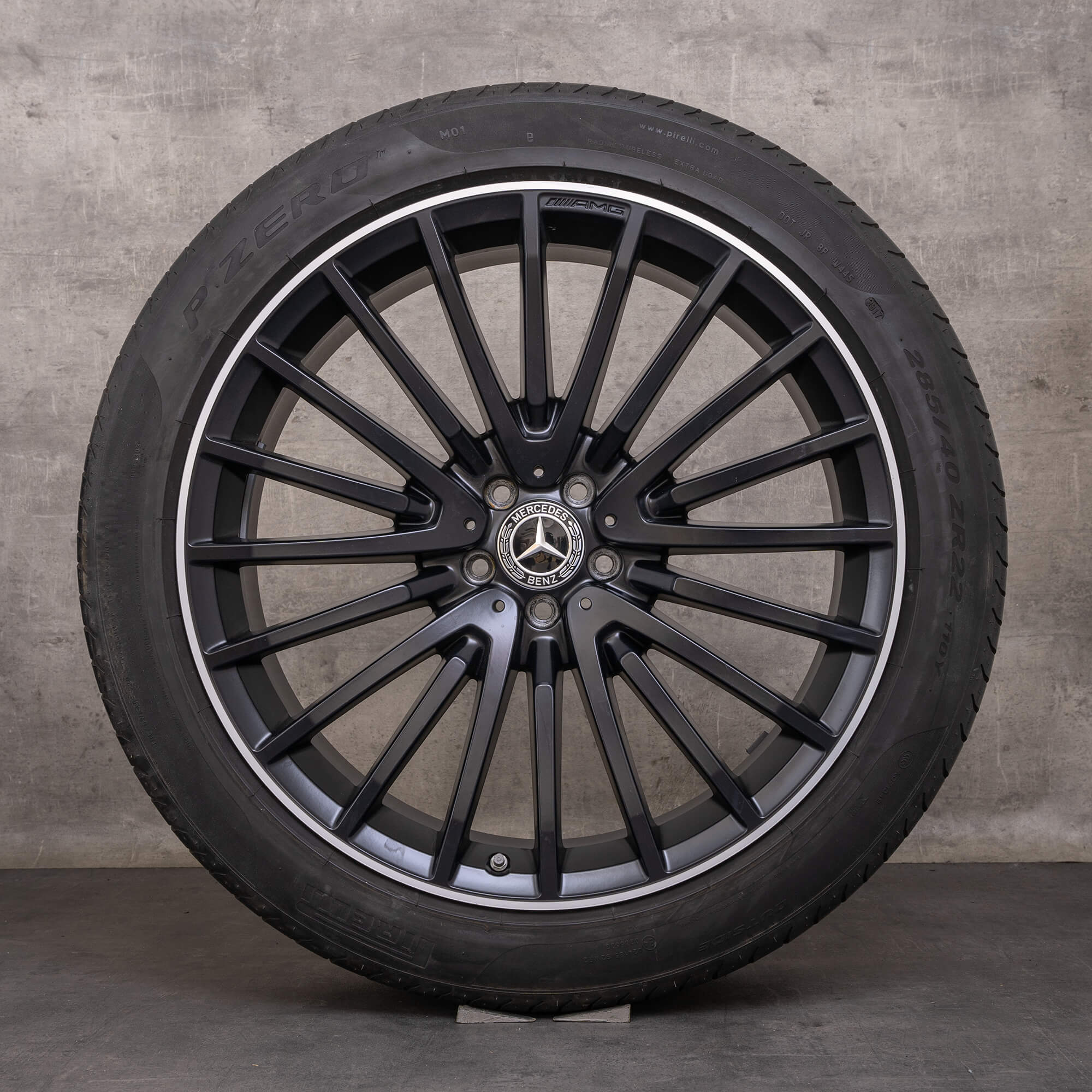Llantas originales Mercedes Benz GLS 63 AMG de 22 pulgadas X166 llantas verano A1664013300 negro satinado