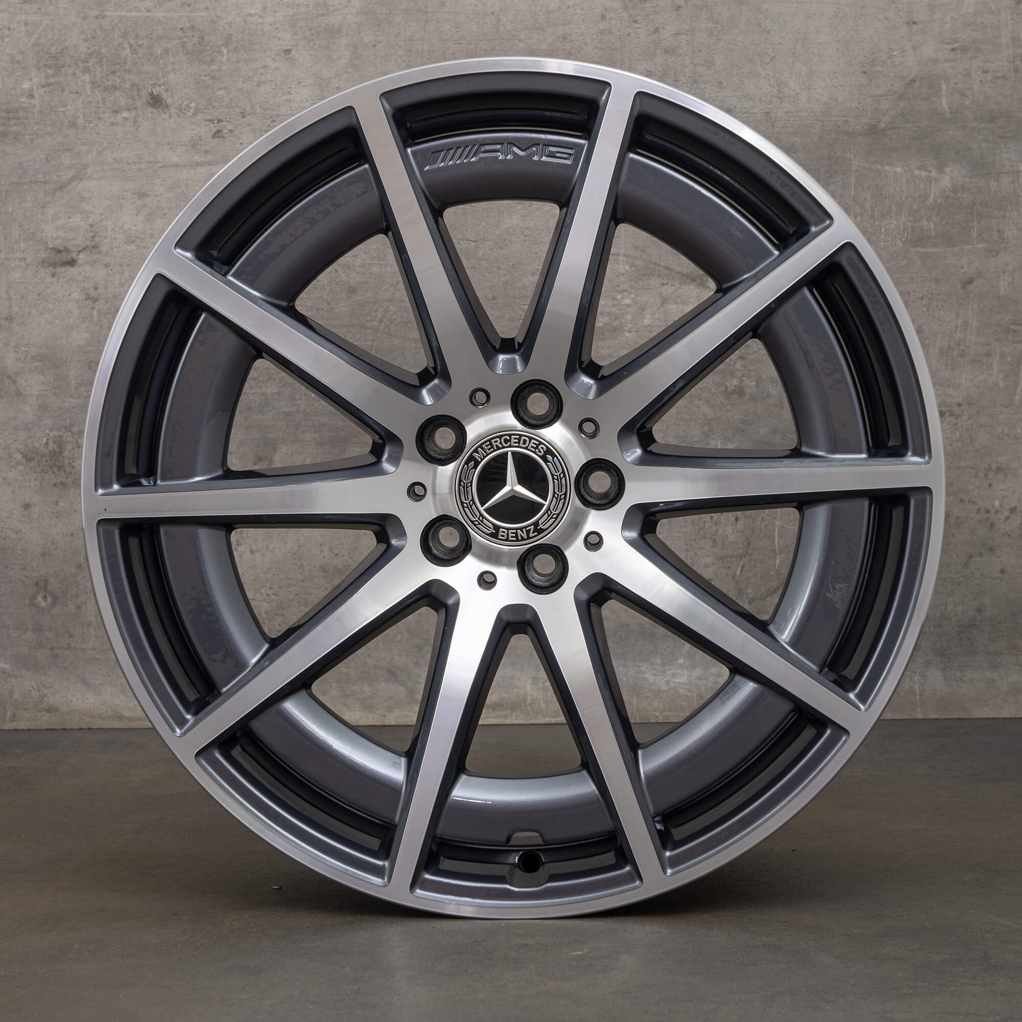 Alkuperäiset Mercedes Benz S-sarjan S 63 E AMG vanteet 20 tuuman W223 Performance A2234011900 A2234012000 himalajanharmaa kiillotettu käännetty
