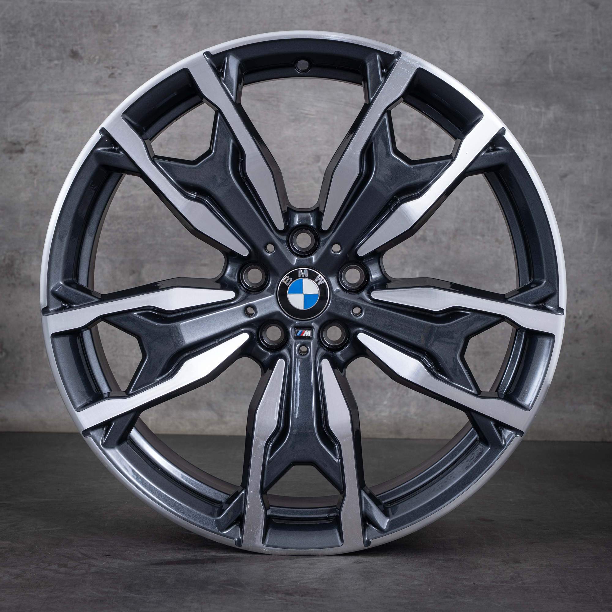 Oryginalne felgi BMW X3 X4 20 cali G01 G02 koła letnie stylizacja 787 M 8073791 8073792 orbit szary polerowane toczone