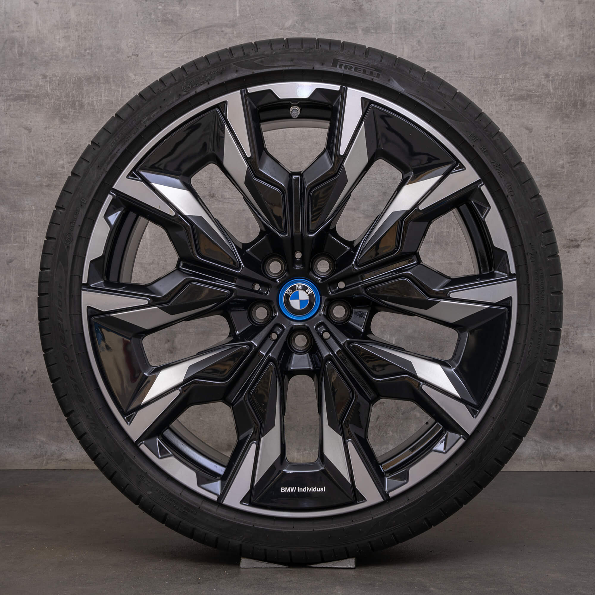 Originale BMW 5-serie i5 fælge 21 tommer G60 G61 sommerhjul styling 954i 5A32502 5A32503 sort blank drejet