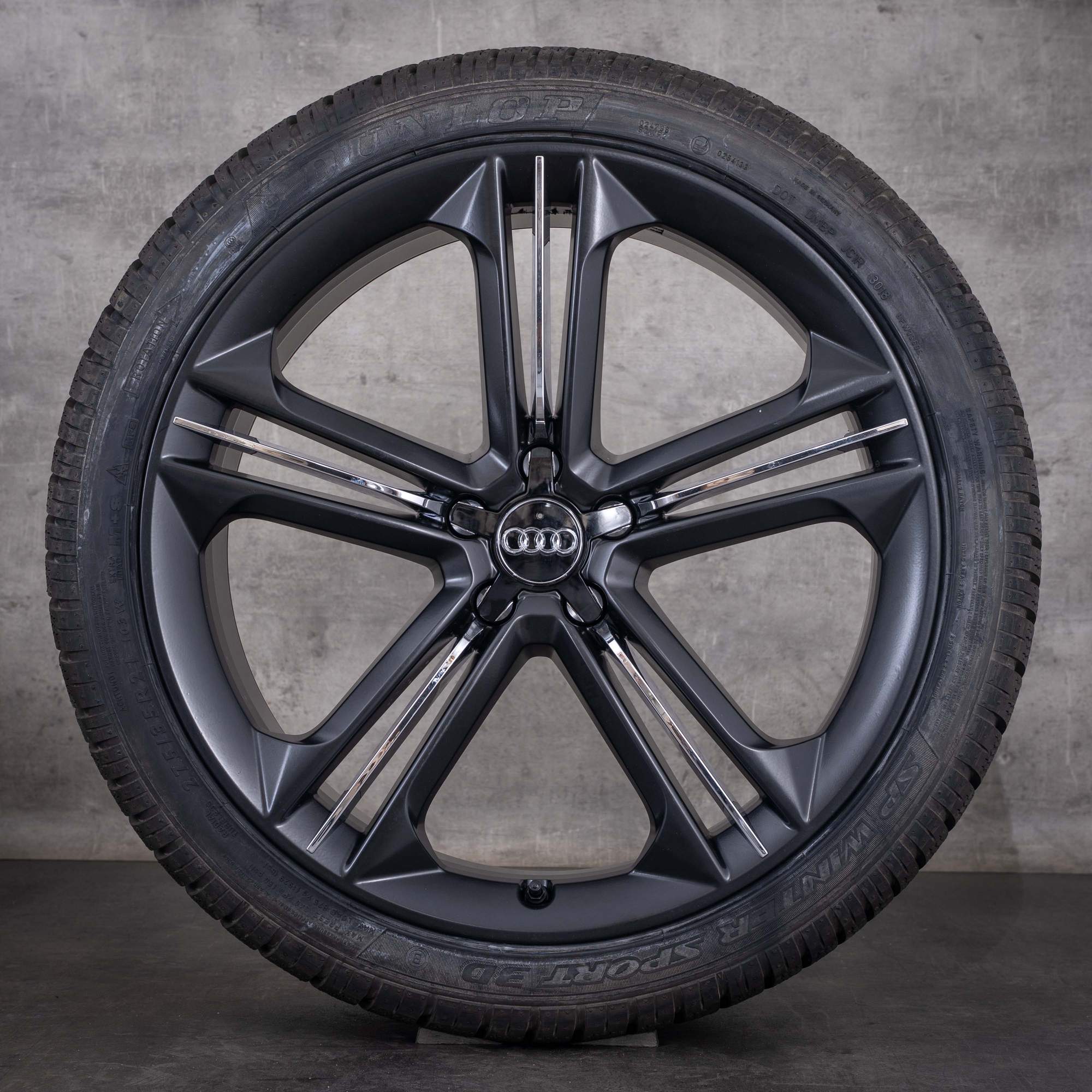 Ruote invernali originali Audi A8 S8 da 21 pollici 4H codice 4H0601025P nero satinato