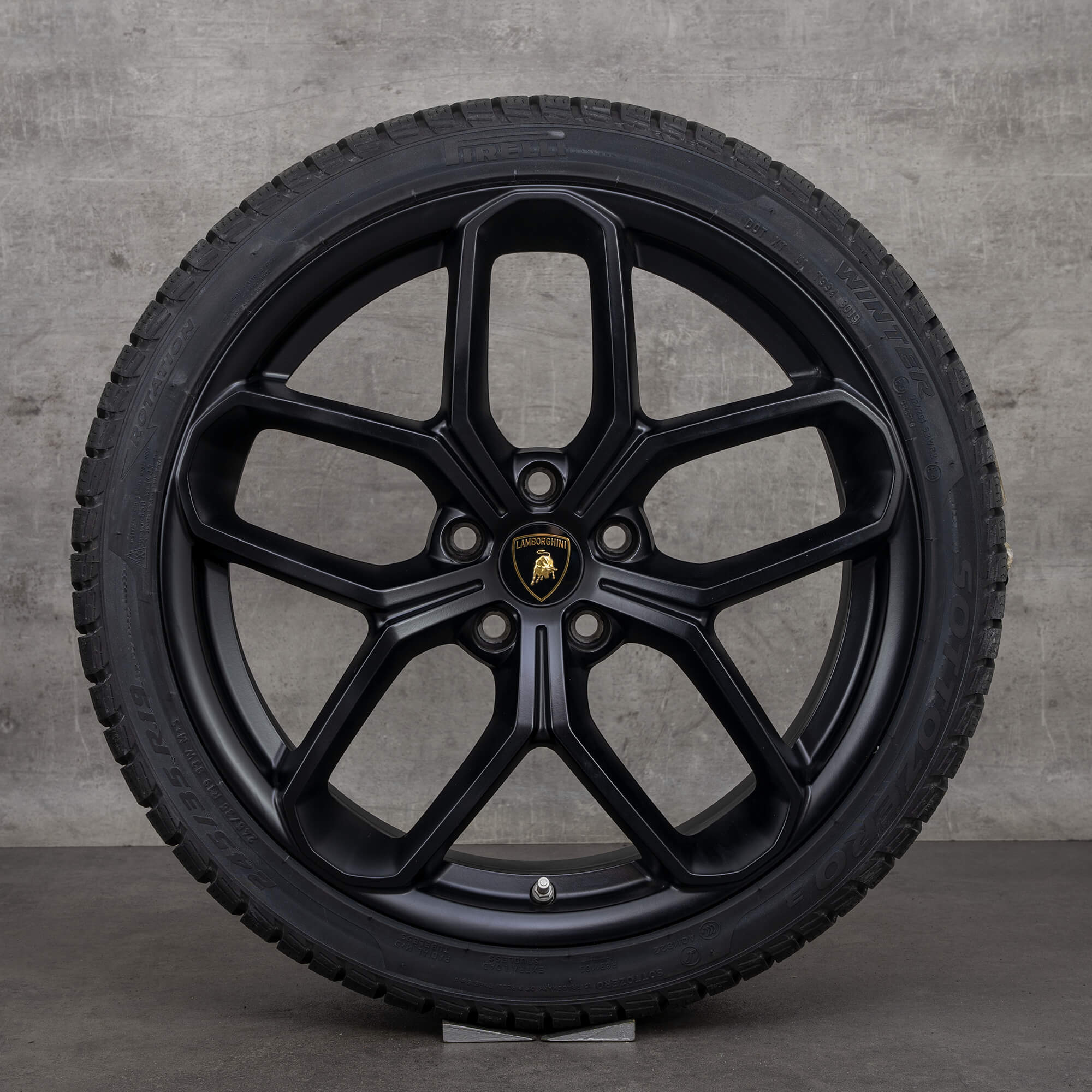 Originale Lamborghini vinterhjul 19 tommer Huracan Kari-felger 4T0601017AO 4T0601017K svart