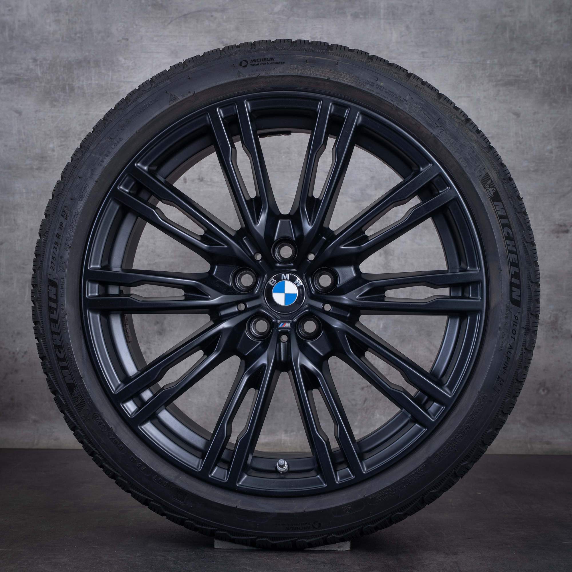 Roues hiver d'origine BMW M2 M3 M4 19 pouces G87 G80 G82 G83 style 829 M références 8093844 8093845 noir jais mat - roue 1 sur 4