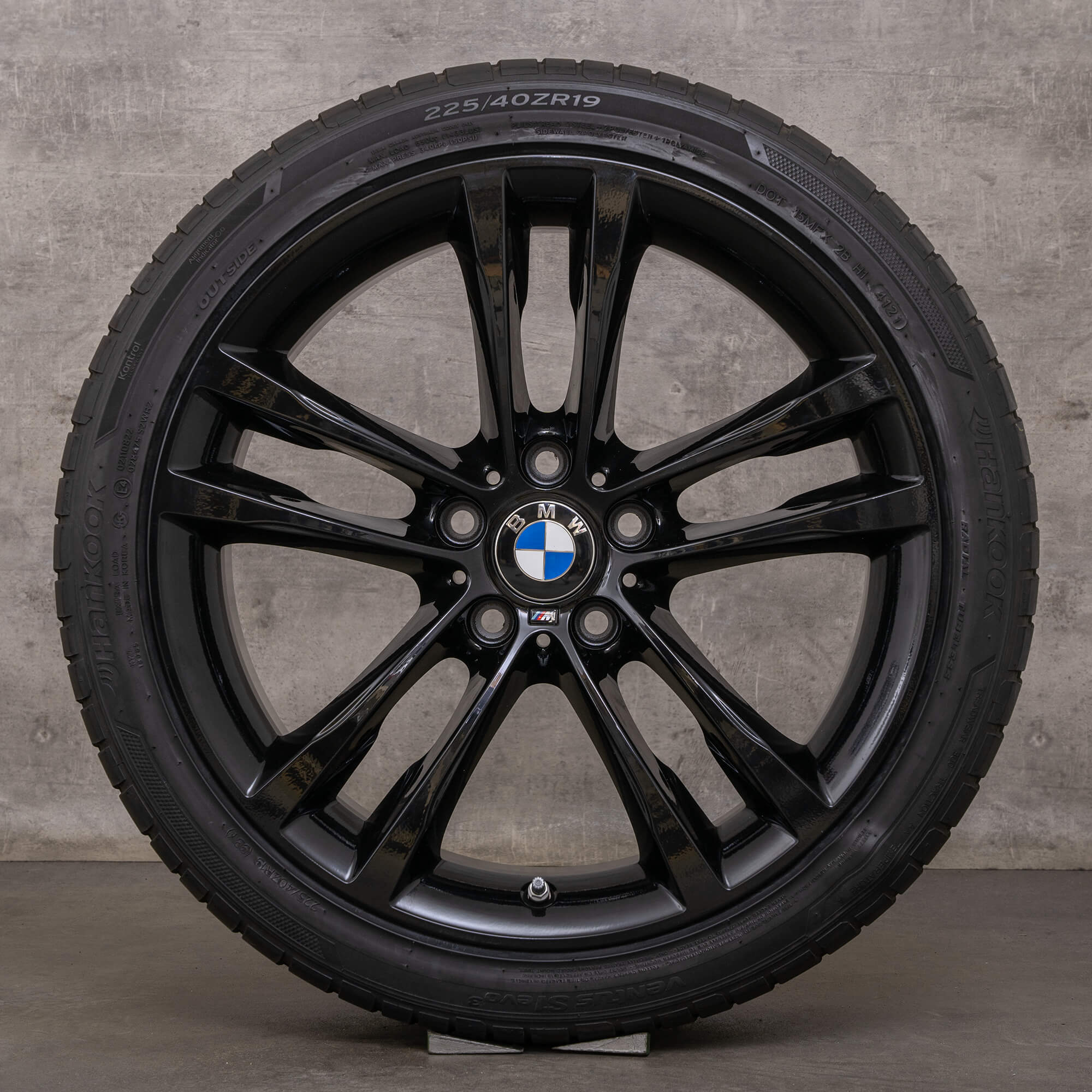 OEM BMW 3 Series rims 19 inch F34 GT Gran Turismo summer wheels styling 598 M 7847543 7847544 black high gloss