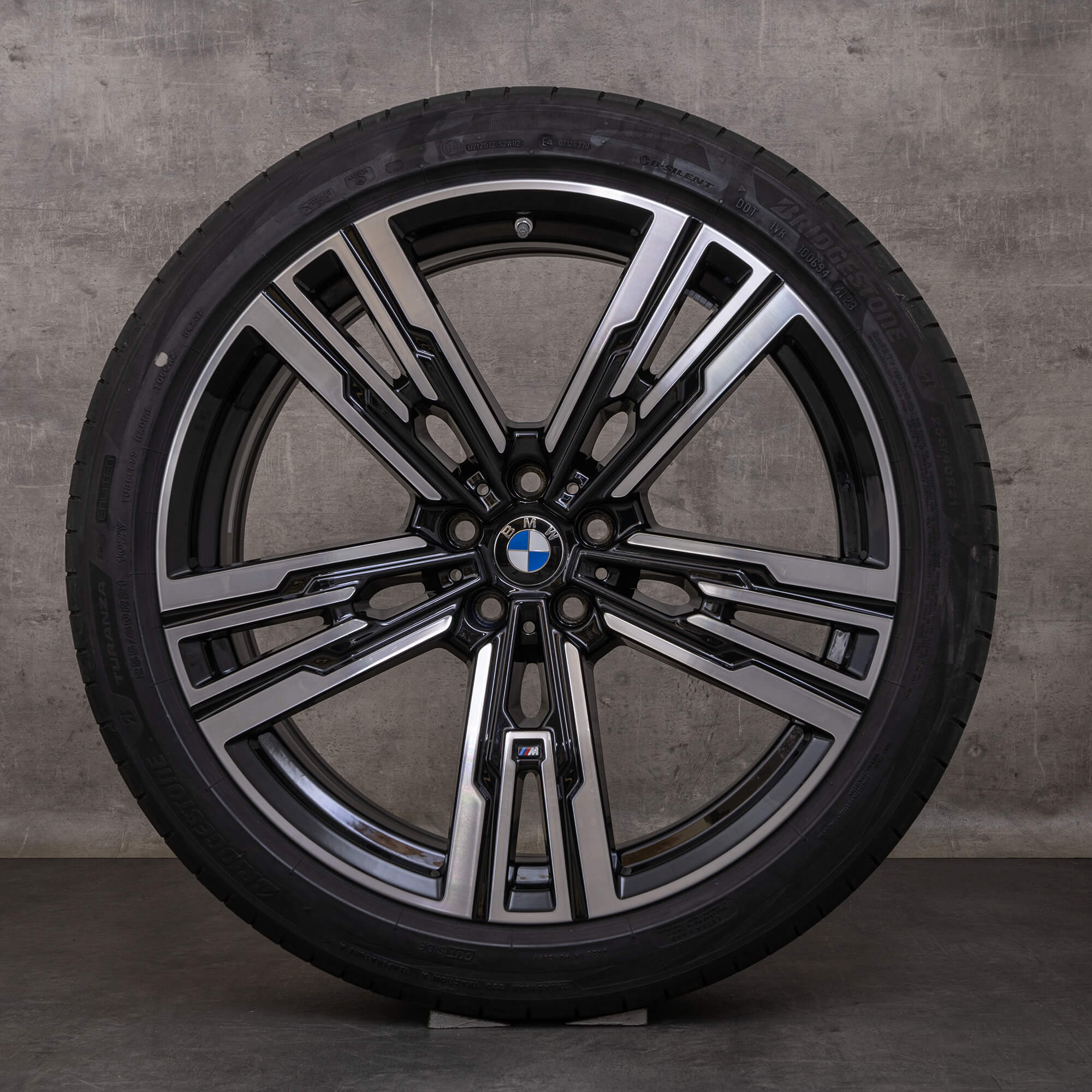 Alkuperäiset BMW 7-sarjan i7 X3 21 tuuman G70 G45 kesäpyörät Styling 908 M vanteet 5A19DF0 5A19DF1 musta kiillotettu