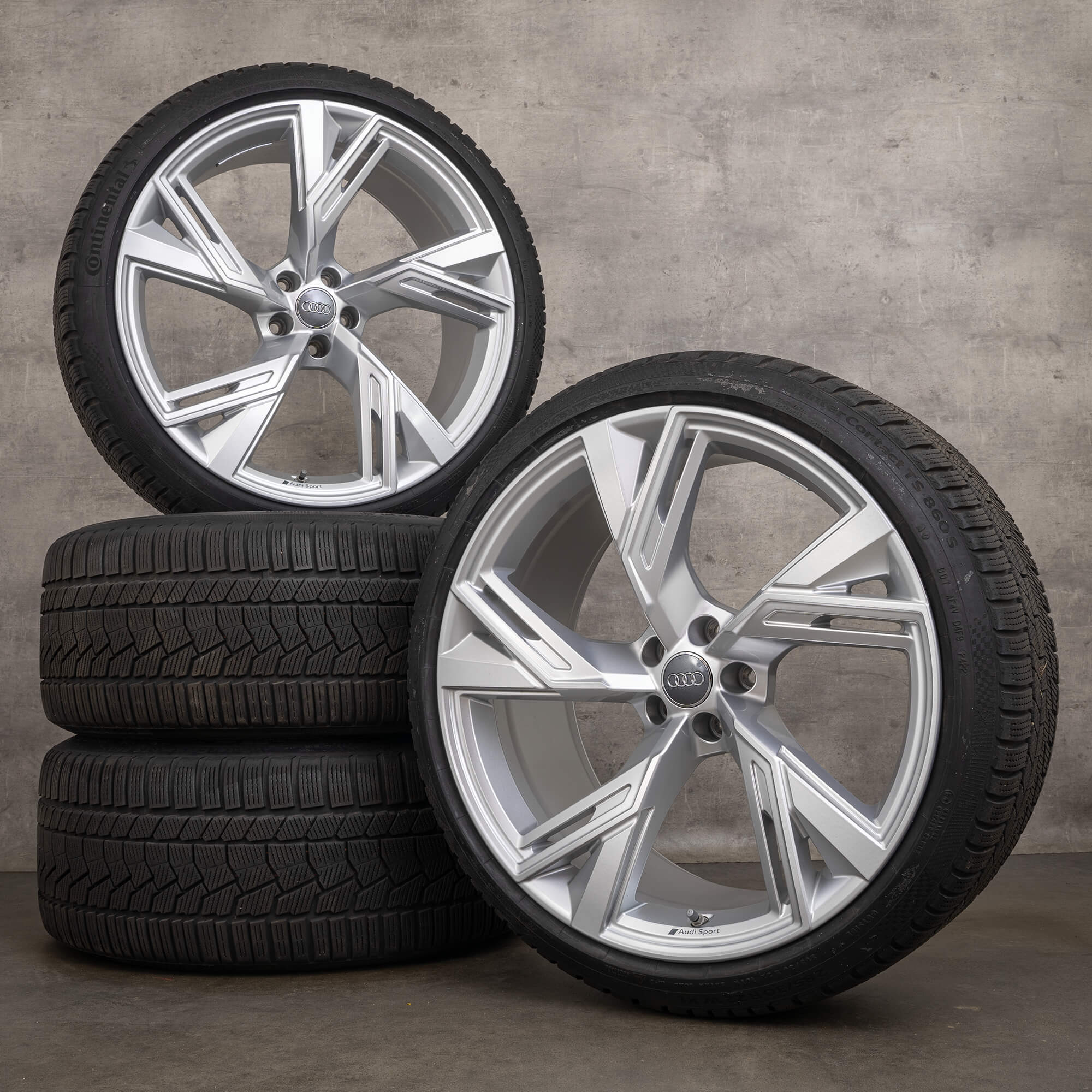 22 Inch Silver Rims Original Audi RS6 RS7 4K C8 22 inch summer tires 4K0601025R rims silver
