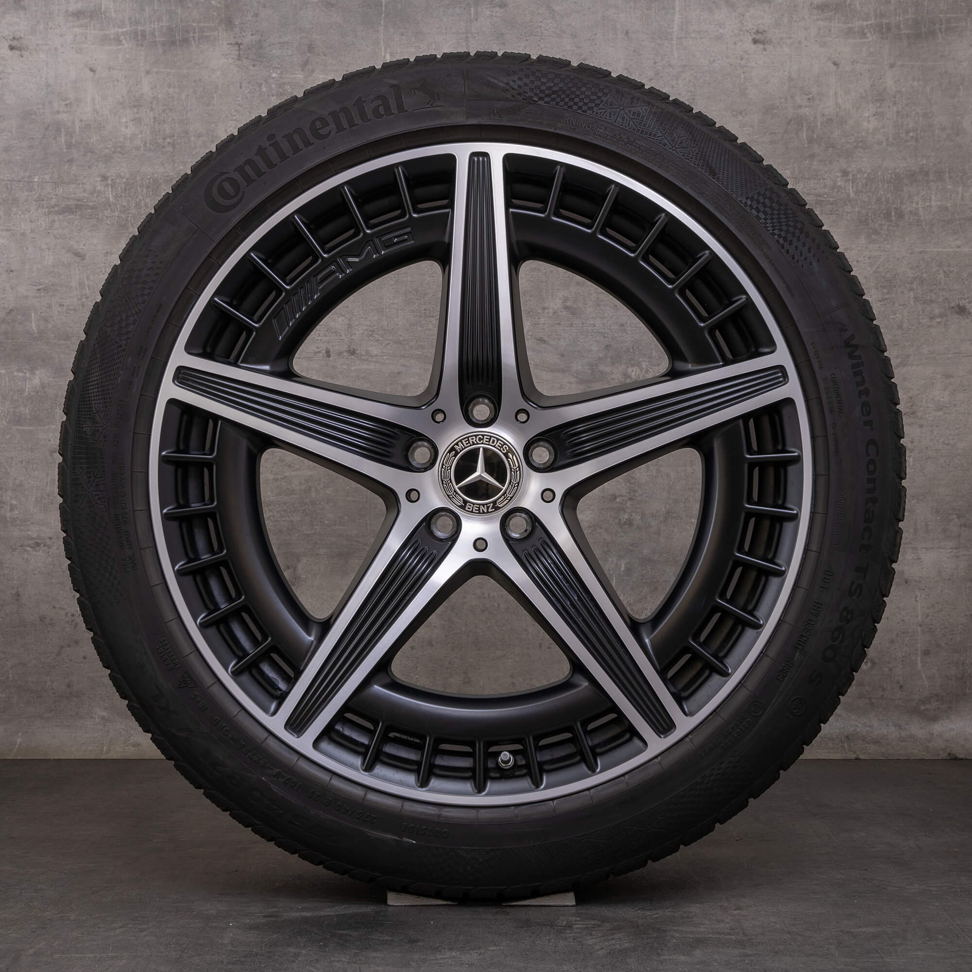 Oryginał Mercedes Benz EQE AMG felgi 21 cali X294 koła letnie A2944011400 czarny mat Polerowane