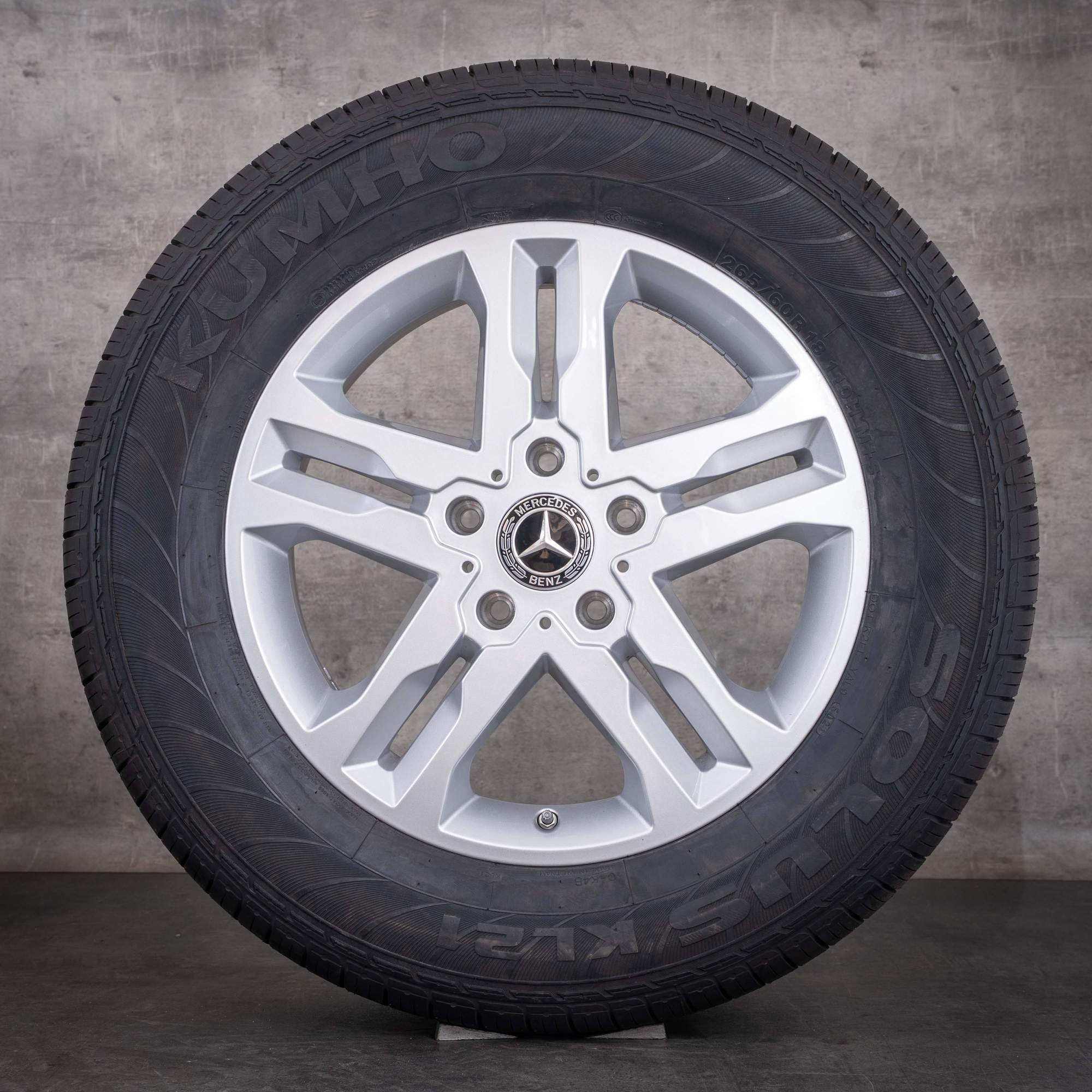 Jante originale Mercedes-Benz Clasa G pentru anvelope de iarnă 18 inci W463 G350 G400 G500 A4634012502 argintiu lucios