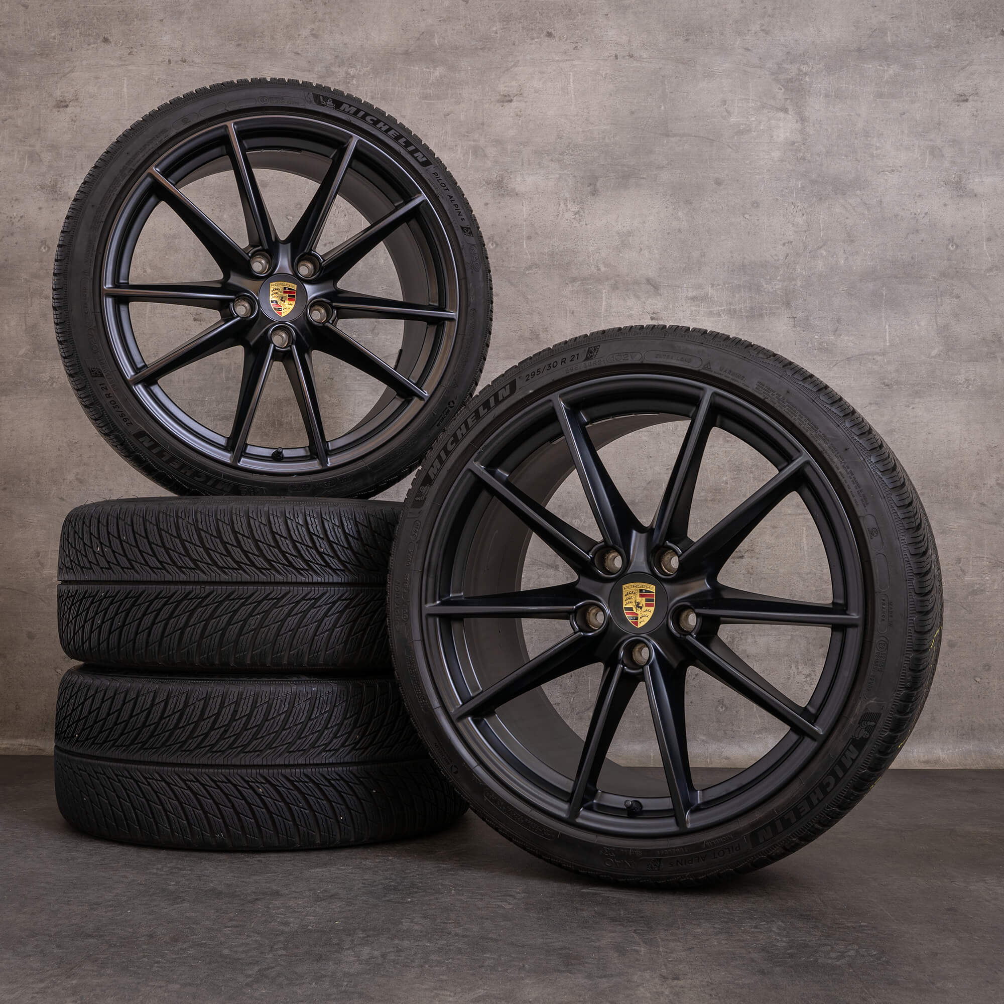 Original Porsche 911 Winterräder 20 21 Zoll 992 I Felgen 992601025C 992601025E schwarz matt