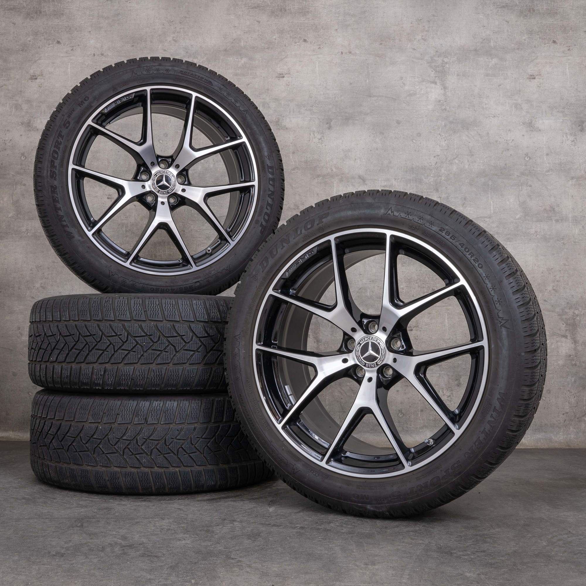 Original Mercedes Benz GLC & 43 AMG Winterräder 20 Zoll X253 C253 Felgen A2534015500 A2534015600 schwarz glanzgedreht