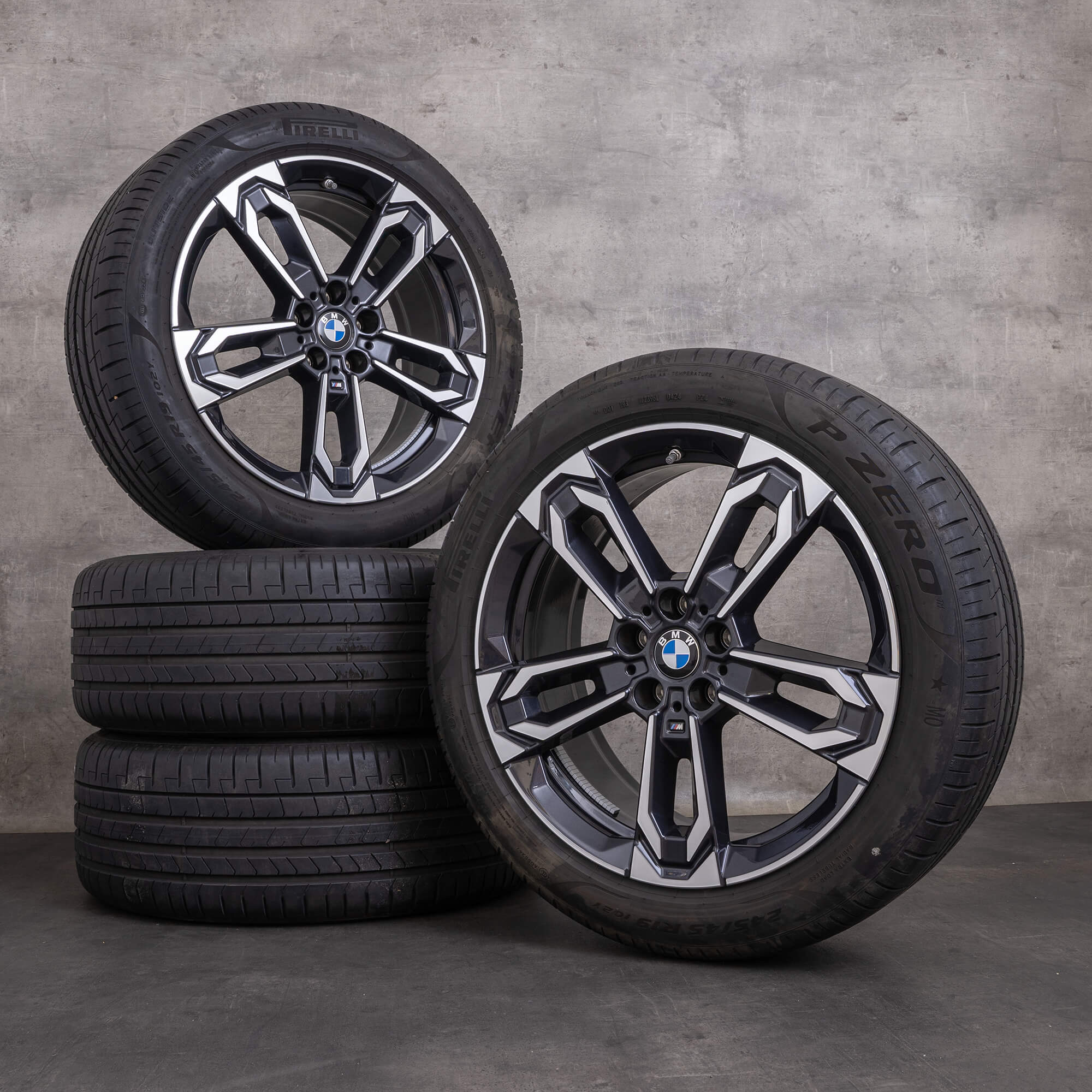 Originali BMW X1 iX1 X2 cerchi da 19 pollici U10 U11 estivi styling 871 M 6898051 grigio notte lucido torniti