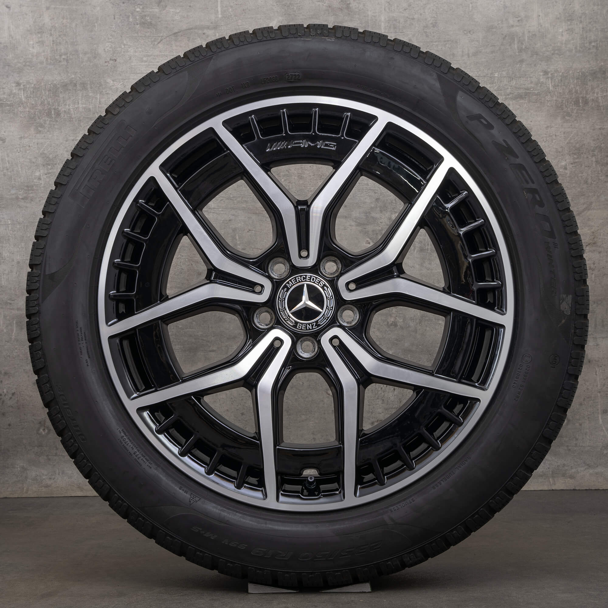 Oryginalał Mercedes Benz EQA EQB AMG koła zimowe 19 cali H243 X243 Felgi A2434010500 czarne Polerowane