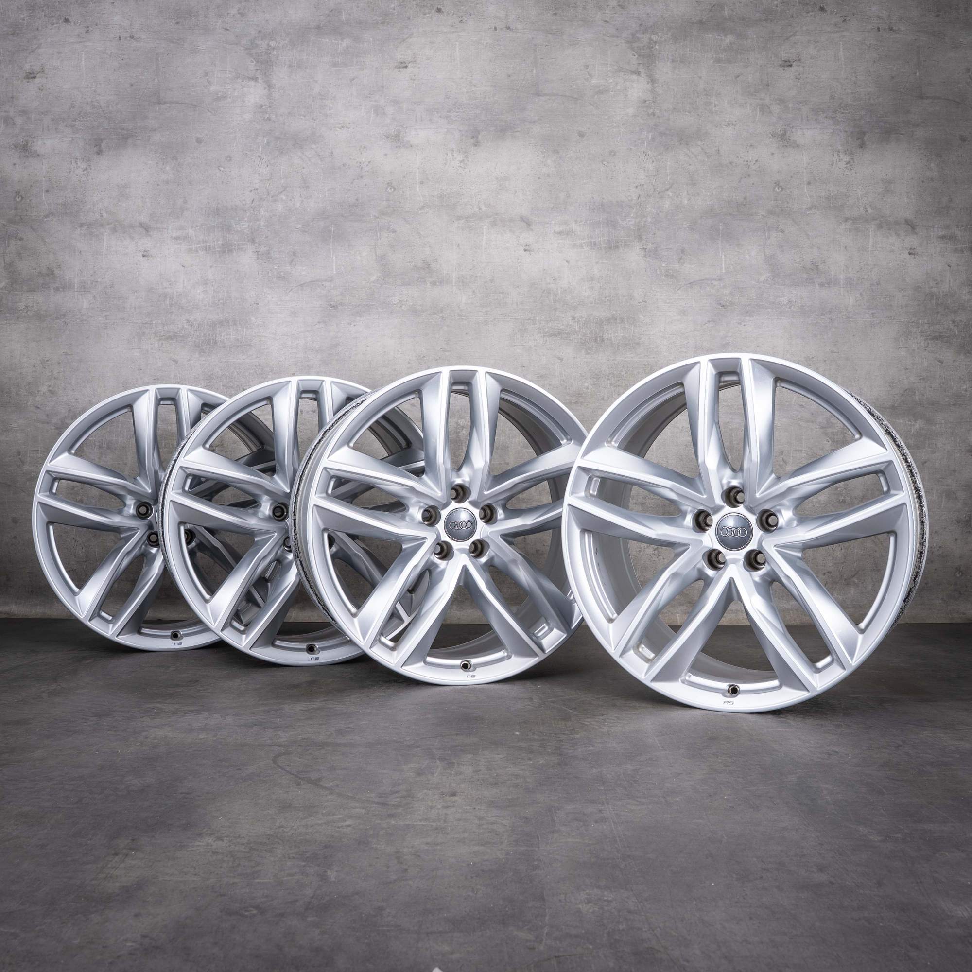 Oryginalne felgi Audi Q7 SQ7 21 cali 4M 4M0601025S srebrne błyszczące