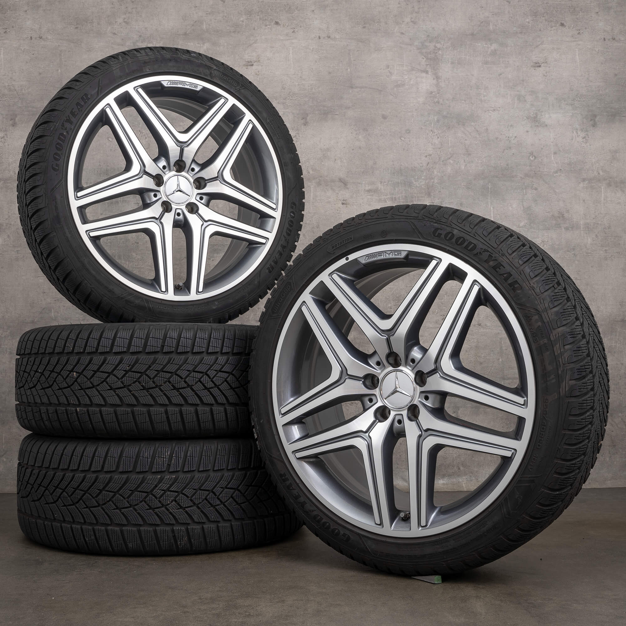Alkuperäiset Mercedes Benz GLA GLB 35 45 AMG talvirenkaat 20 tuuman H247 X247 vanteet A2474012000 himalajanharmaa Kiillotettu UUSI