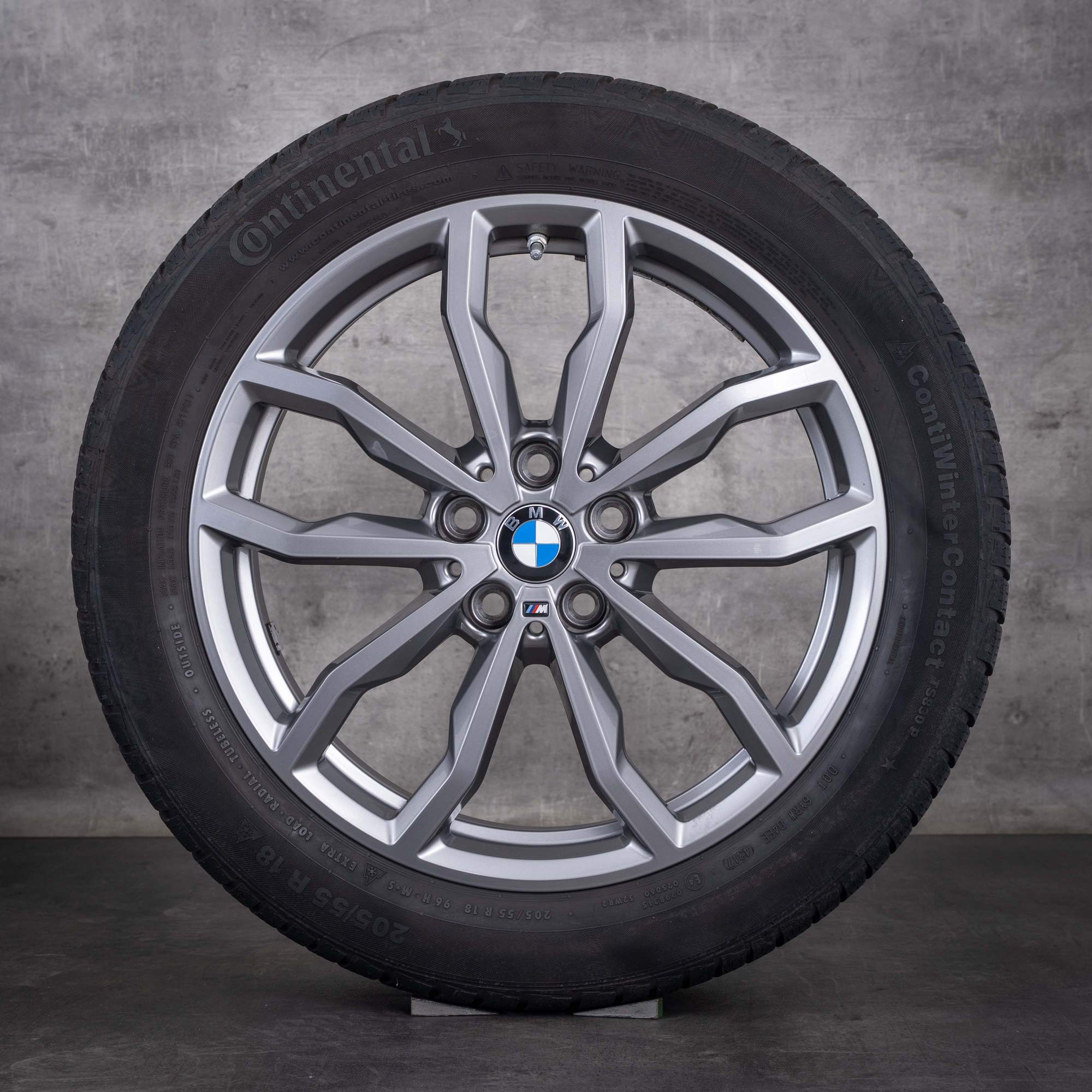 Original BMW X1 X2 Winterräder 18 Zoll F48 F39 Felgen Styling 771 M 6877550 ferric grey glanz