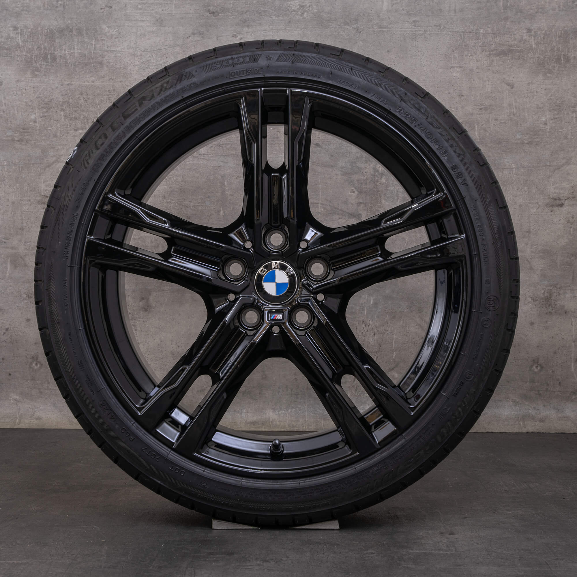 Originais BMW série 1 2 jantes 18 polegadas F40 F44 Gran Coupe verão styling 819 8092352 preto brilhante