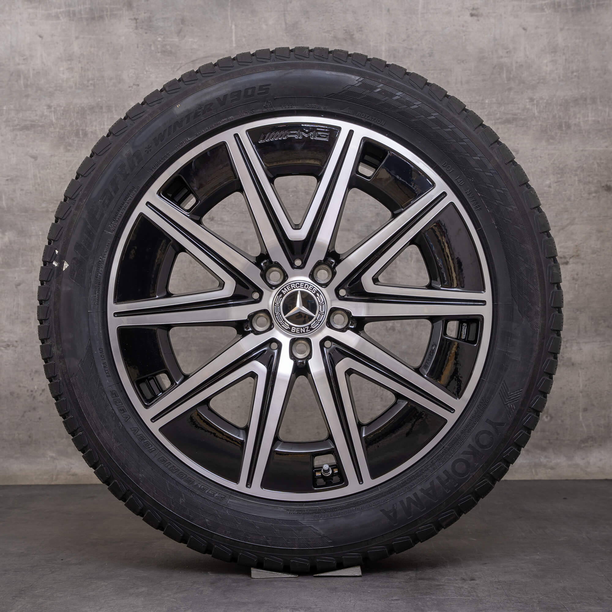 Alkuperäiset Mercedes Benz EQA EQB AMG talvirenkaat 19 tuuman H243 X243 vanteet A2434012000 musta kiillotettu