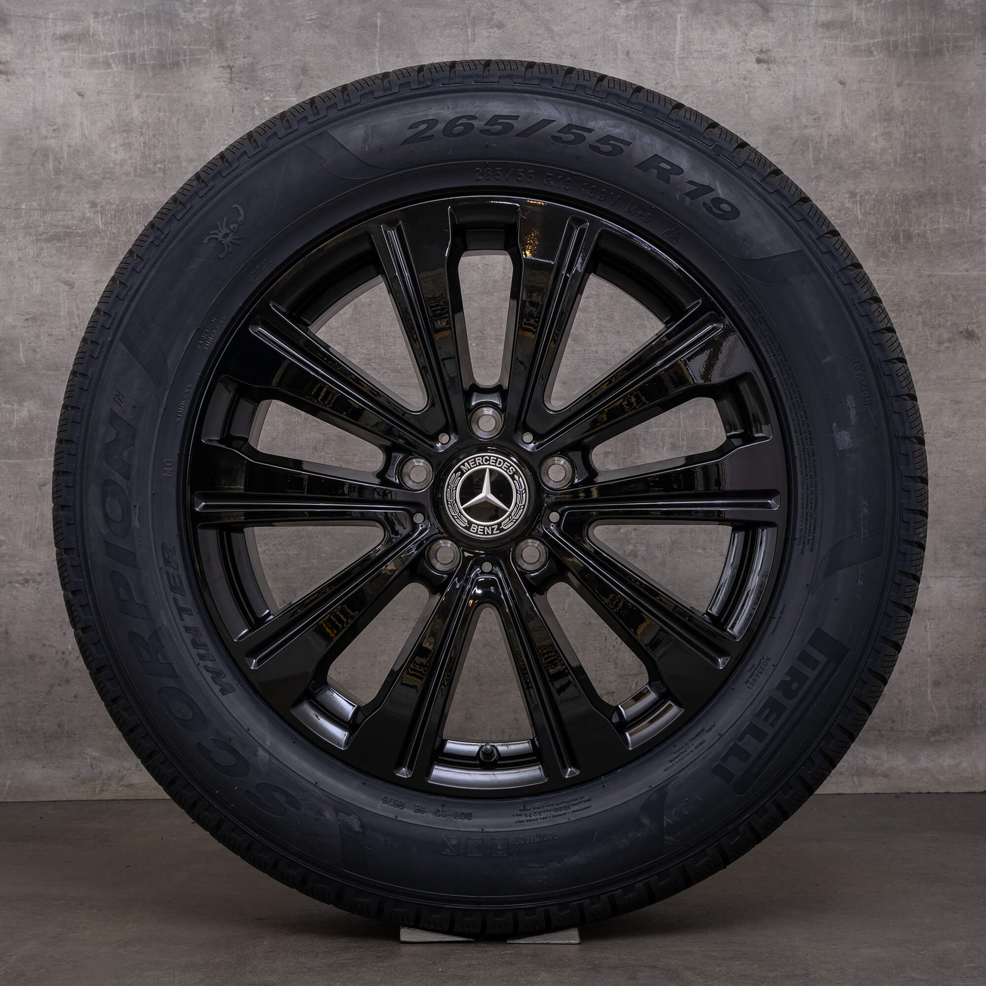 Originele Mercedes Benz G-Klasse winterwielen 19 inch W463A G500 velgen A4634011100 zwart hoogglans NIEUW