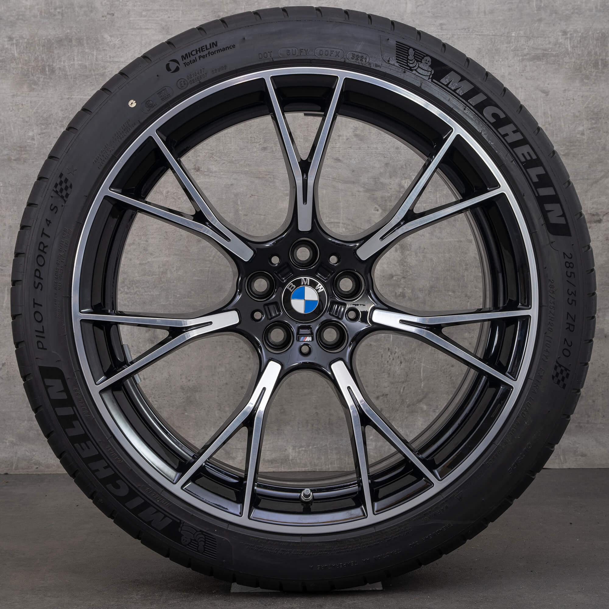 Jantes BMW M5 M8 originais de 20 polegadas F90 F91 F92 F93 jantes verão estilo 789 M 8073849 8073850 preto brilhante torneado