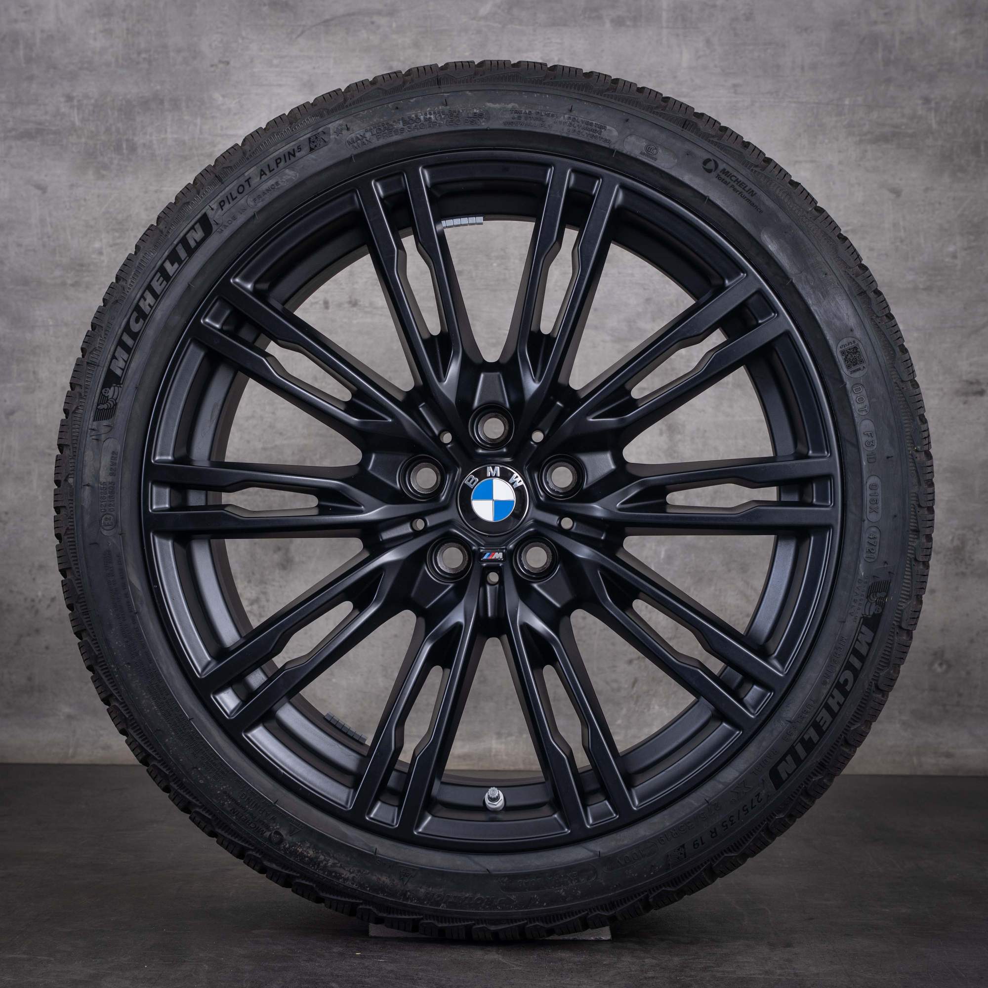 Roues hiver d'origine BMW M2 M3 M4 19 pouces G87 G80 G82 G83 style 829 M références 8093844 8093845 noir mat « jet black » - roue 2 sur 4