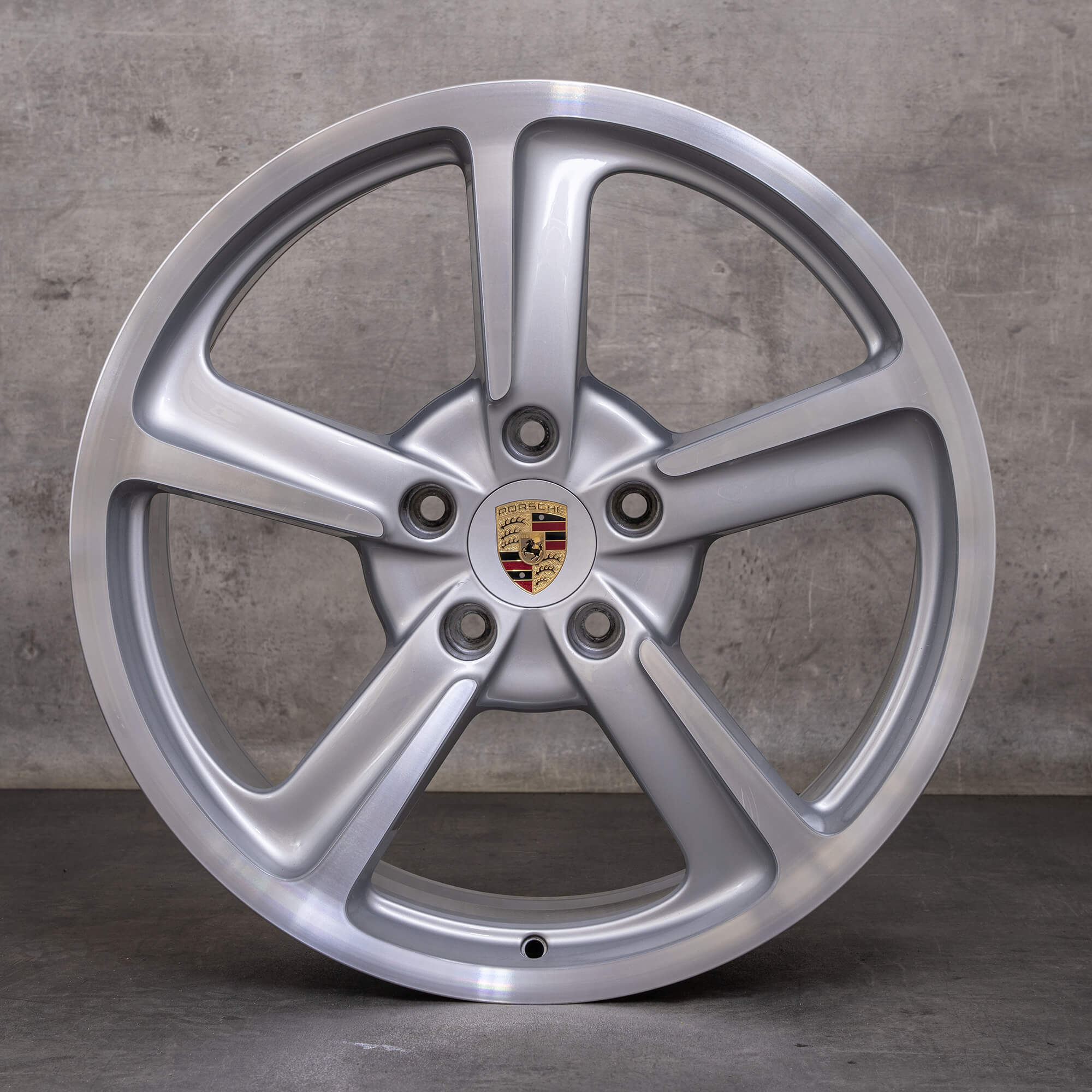 Original Porsche 911 Felgen 20 Zoll 991 C2 99136216240 99136216740 GT-silber glanzgedreht