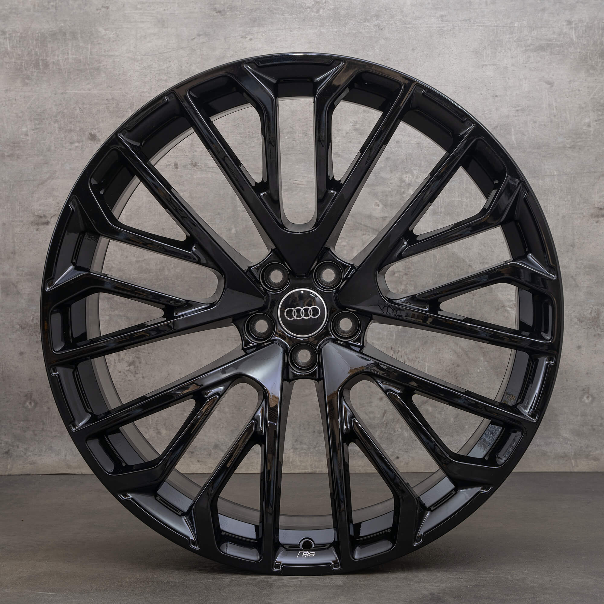 Jantes genuínas Audi Q8 SQ8 de 23 polegadas 4M 4M8601025BN preto alto brilho NOVO