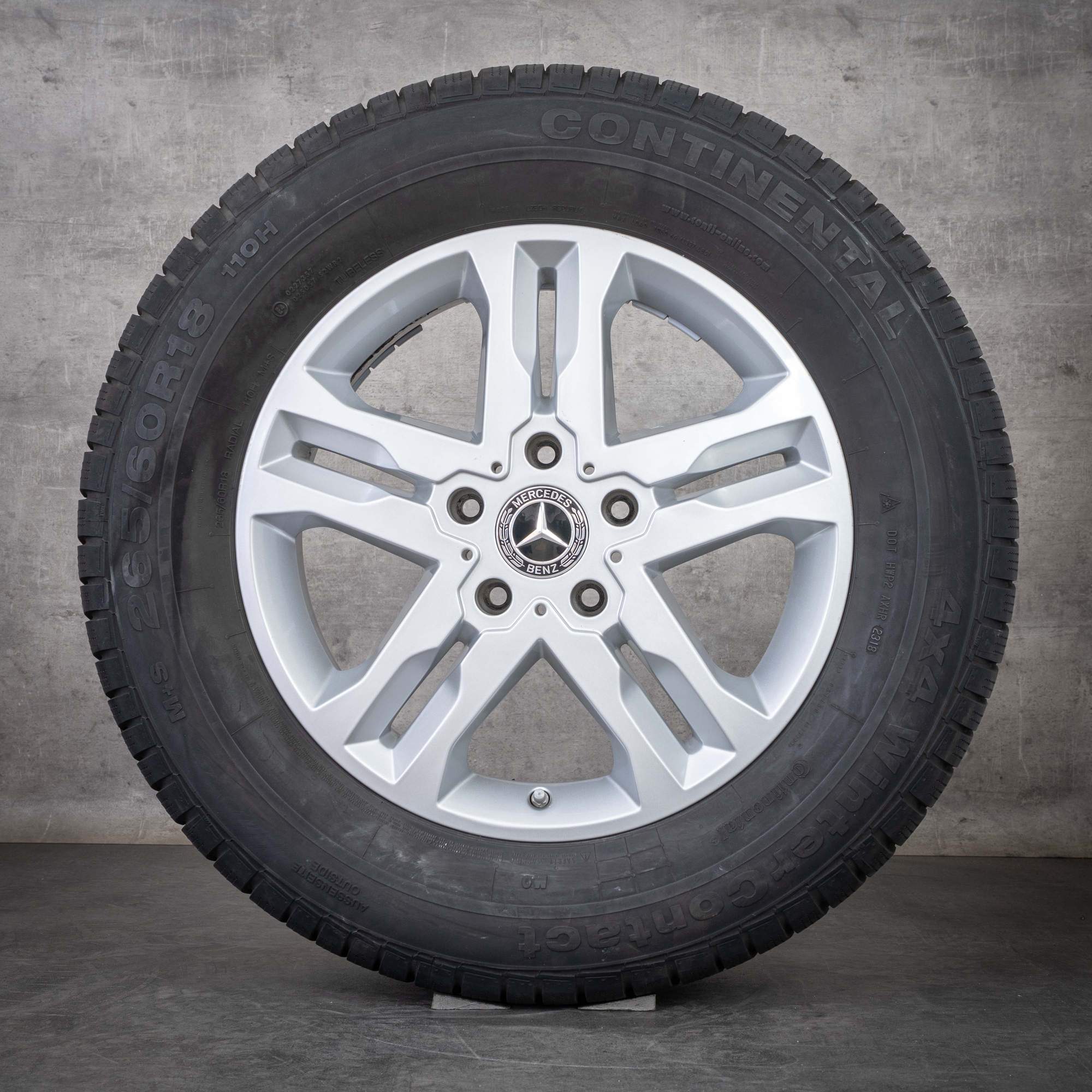 Alkuperäiset Mercedes Benz G-sarjan talvirenkaat 18 tuuman W463 G350 G400 G500 vanteet A4634012502 hopea kiiltävä