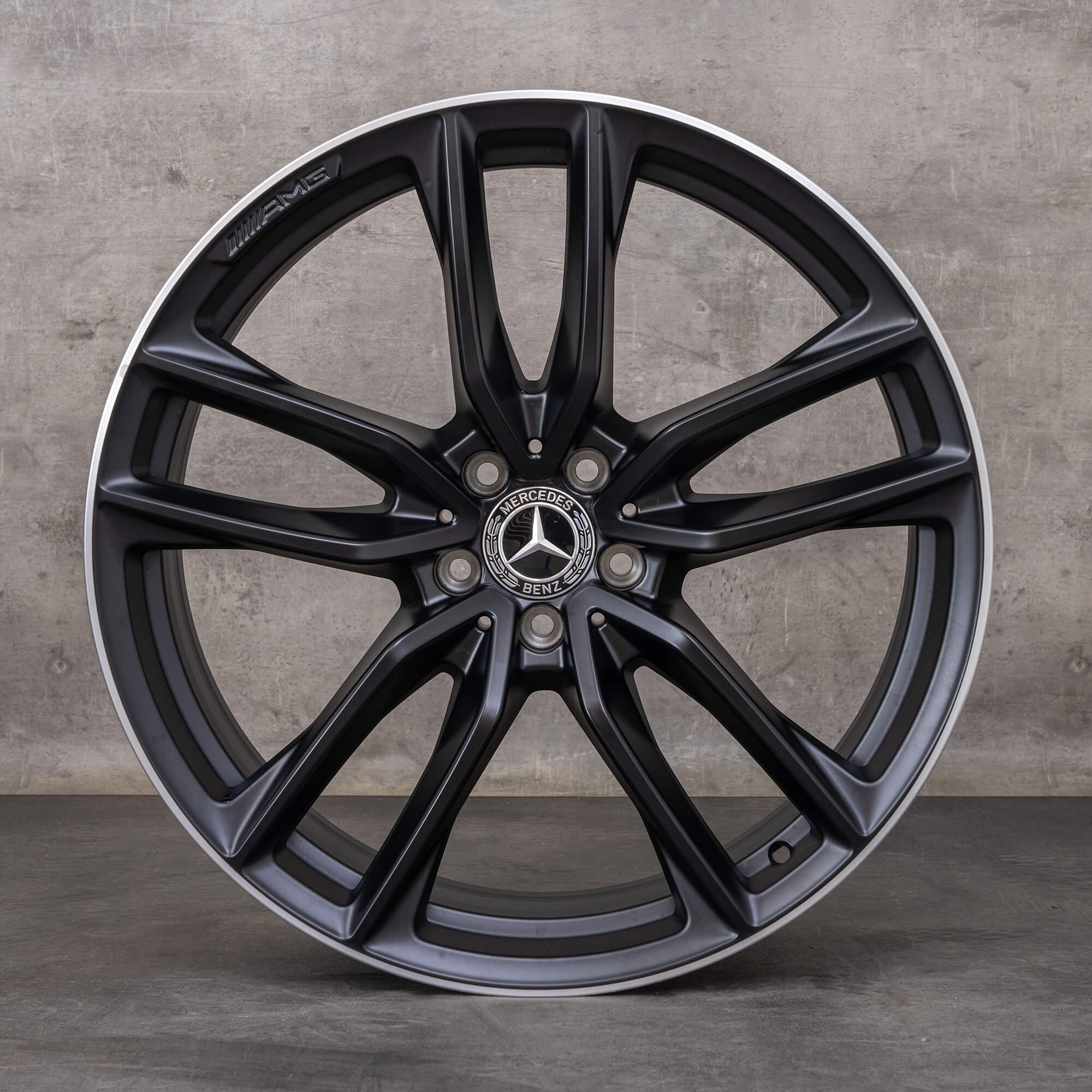 Alkuperäiset Mercedes Benz GLC 63 & S AMG vanteet 21 tuuman C253 X253 kesäpyörät A2534013800 A2534013900 musta kiiltävä käännetty UUSI