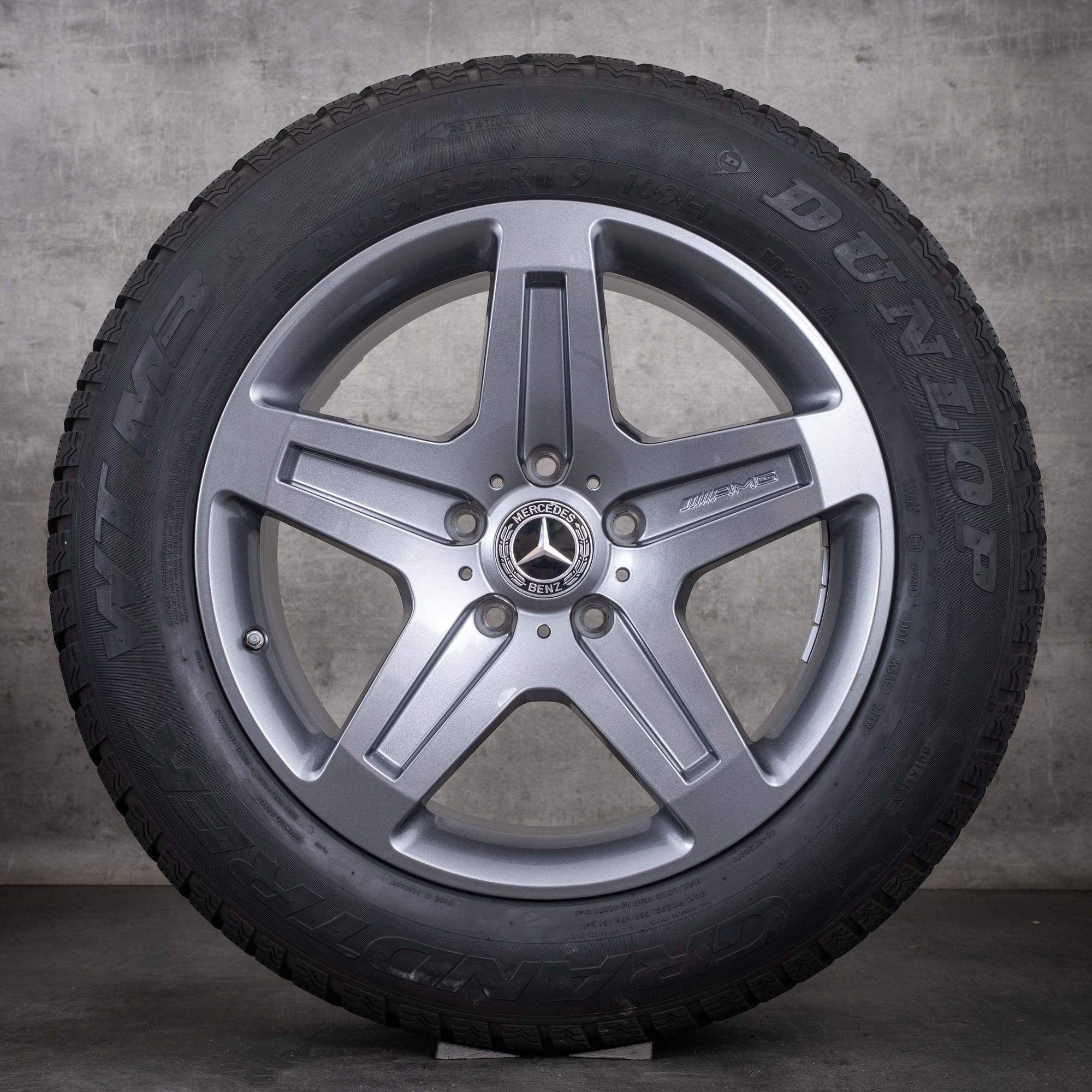 Pneus de inverno originais Mercedes-Benz Classe G G55 G63 G65 AMG de 19 polegadas W463 A4634012102 cinza himalaya