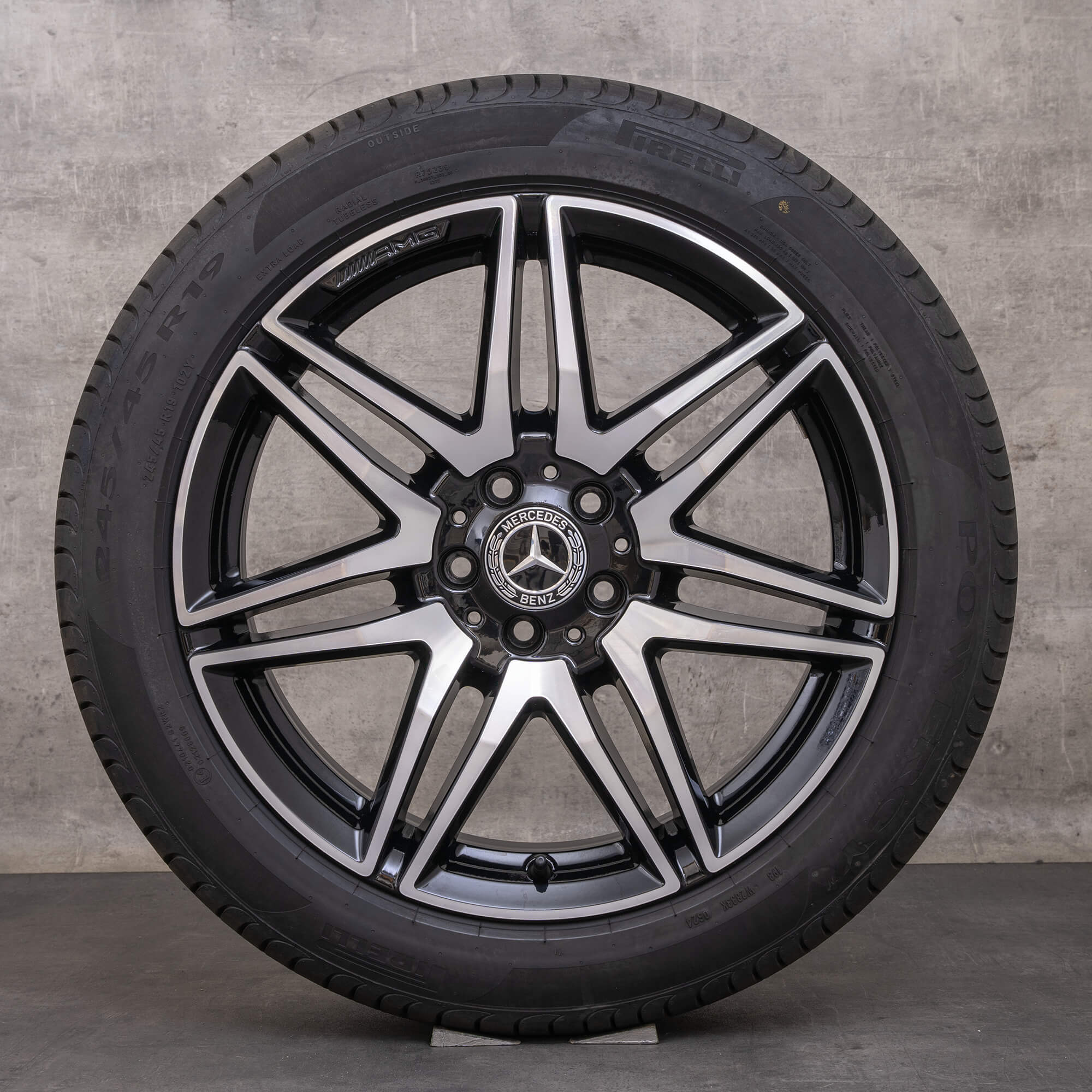 Oem Mercedes Benz Classe V AMG jantes 19 pouces W447 Vito pneus été A4474015100 noir poli