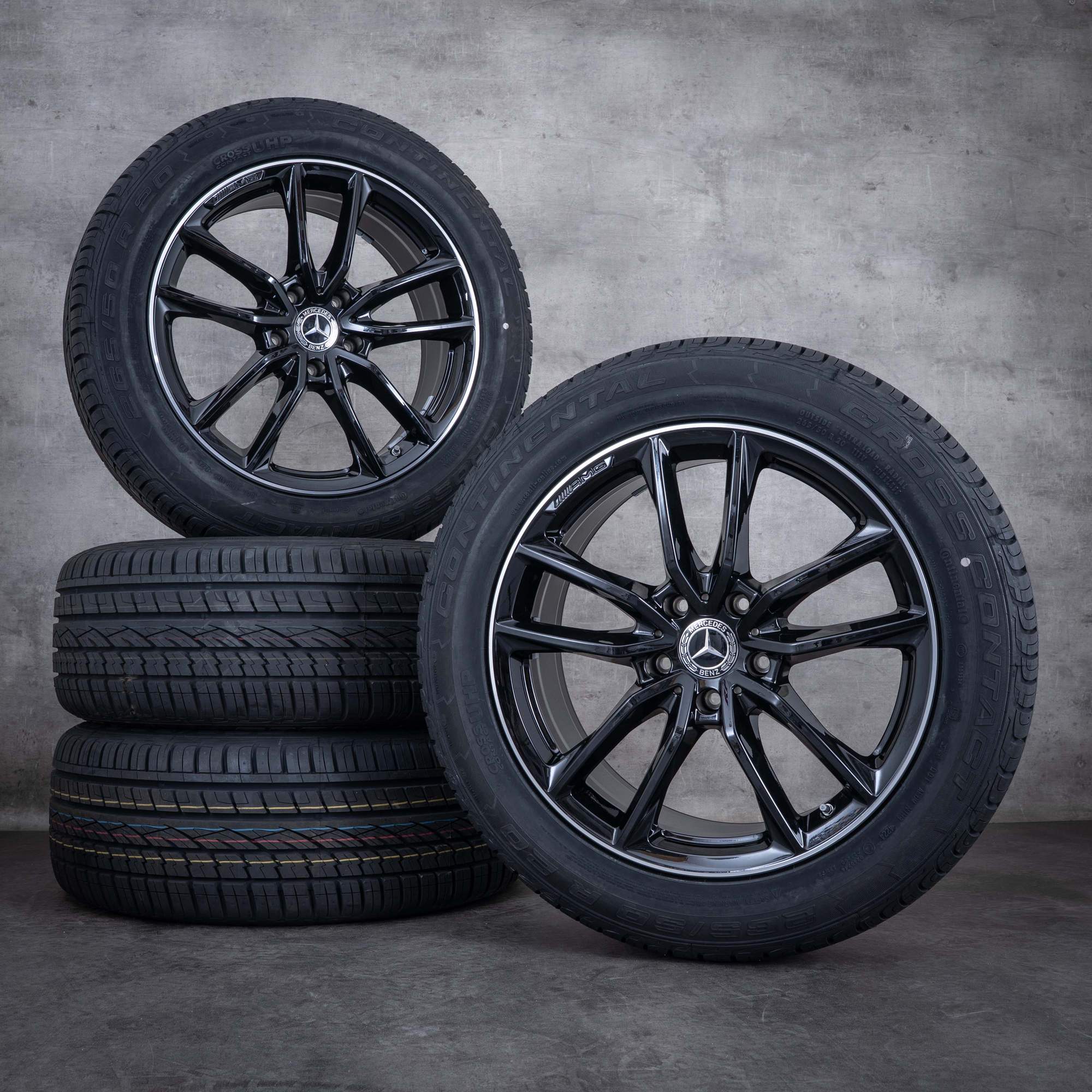 Alkuperäiset Mercedes Benz G-sarjan G350d, G400d ja G500 AMG vanteet 20 tuumaa, W463A kesäpyörät A4634013900 musta Kiillotettu