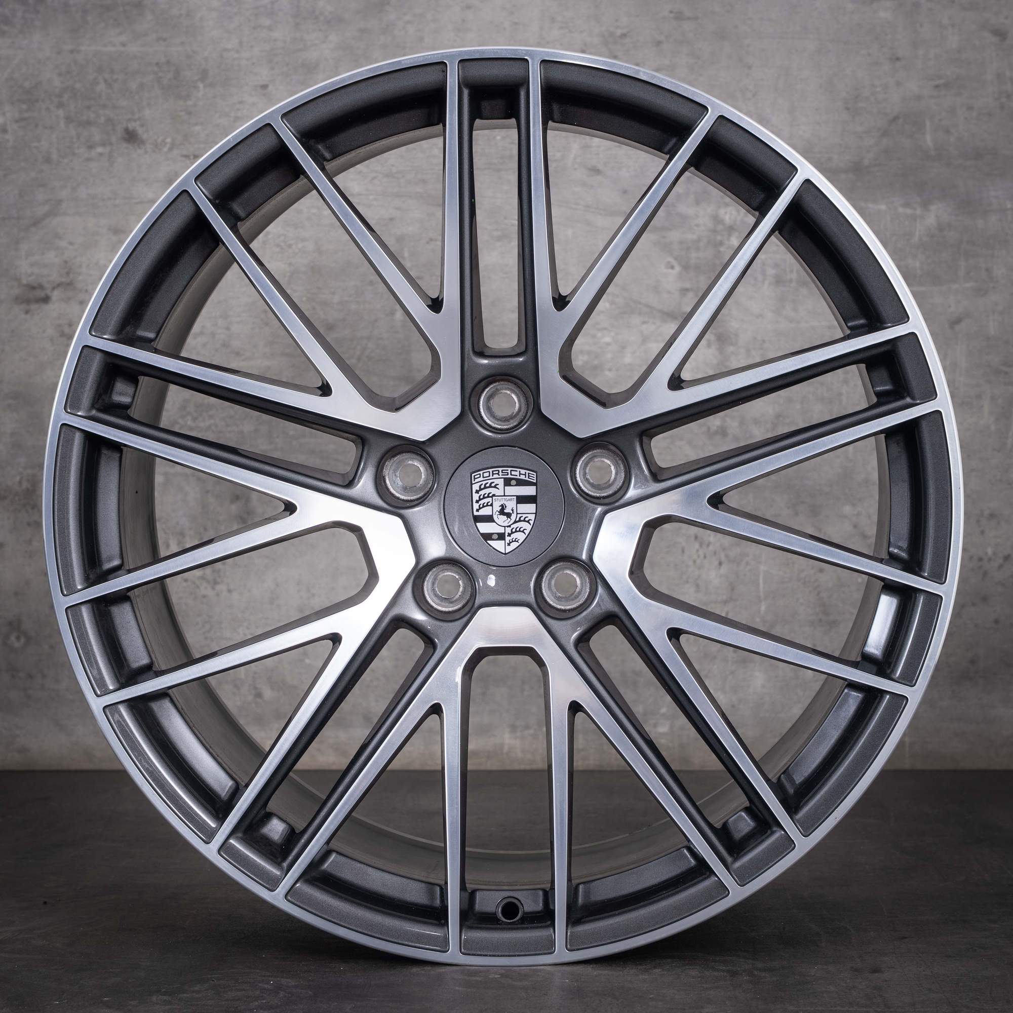 Jantes originais Porsche 992 I de 20 e 21 polegadas Turbo S 992601025AR 992601025N em titânio dianteiras diamantadas