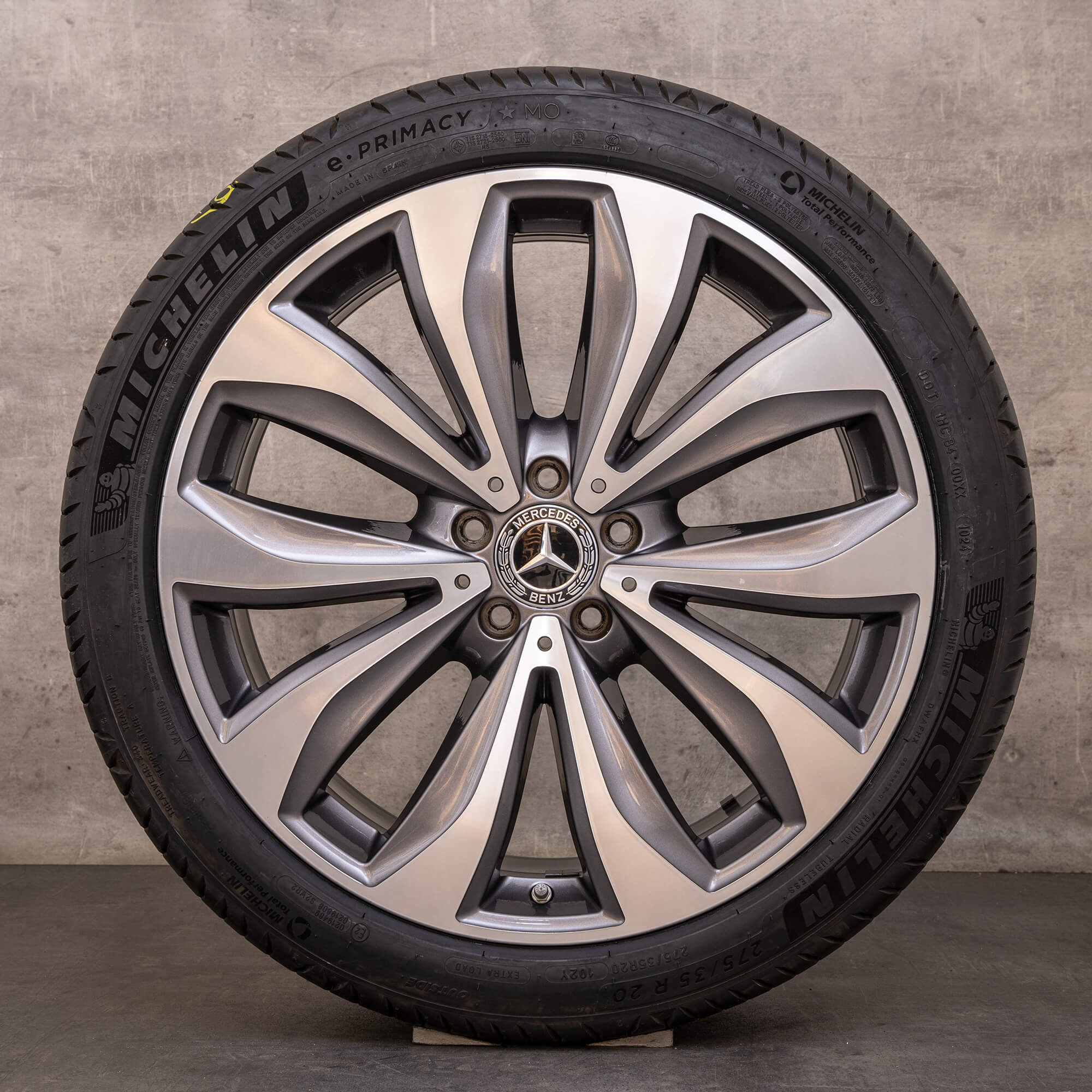 Orijinal Mercedes Benz E-Serisi jantlar 20 inç X213 All Terrain yaz jant lastik A2534012300 A2134014500 himalaya gri parlak tornalı