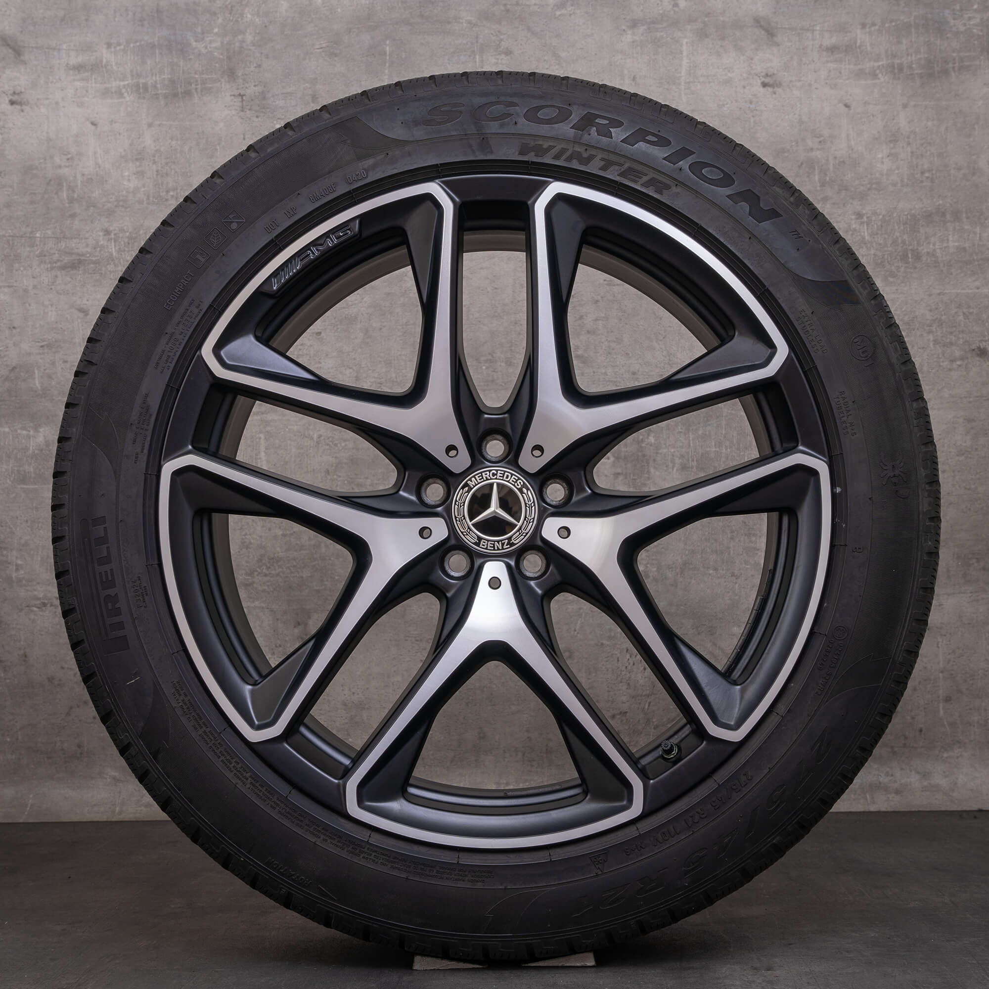 Orijinal Mercedes Benz GLE 53 63 AMG 4Matic+ Kış jant lastikleri 21 inç X167 C167 Hibrit jantlar A1674014200 A1674014300 siyah mat parlak kaplama