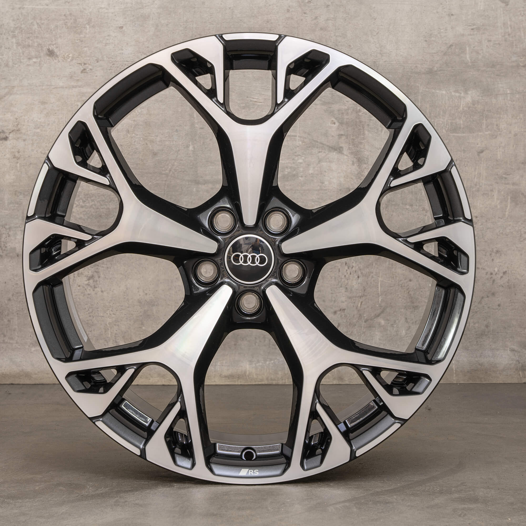 Jante autentice Audi A6 S6 20 inch 4K C8 4P0601025L negru lucios NOU