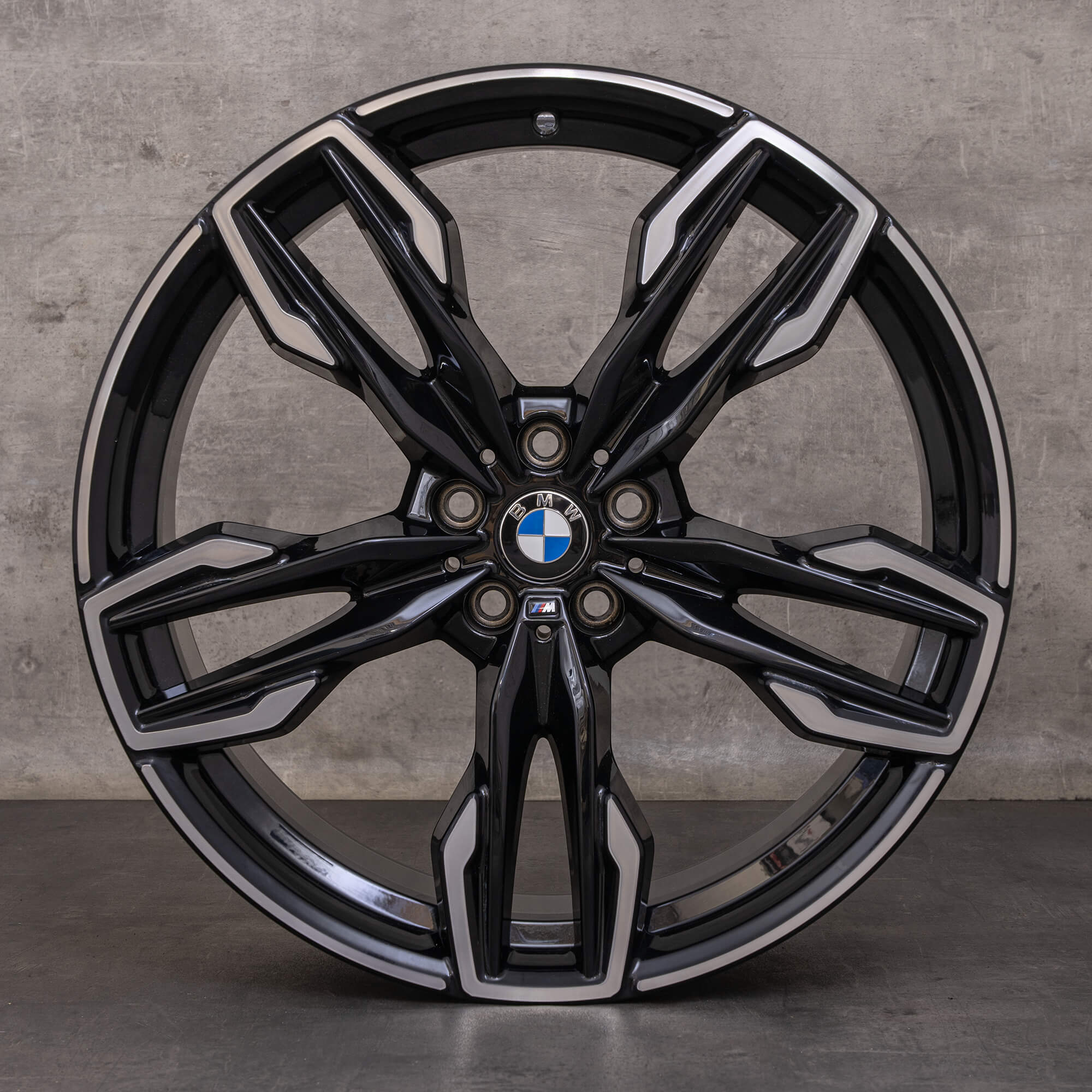 Original BMW X3 X4 Felgen 21 Zoll G01 G02 Sommerräder Styling 718 M 7916272 7916273 schwarz glanzgedreht