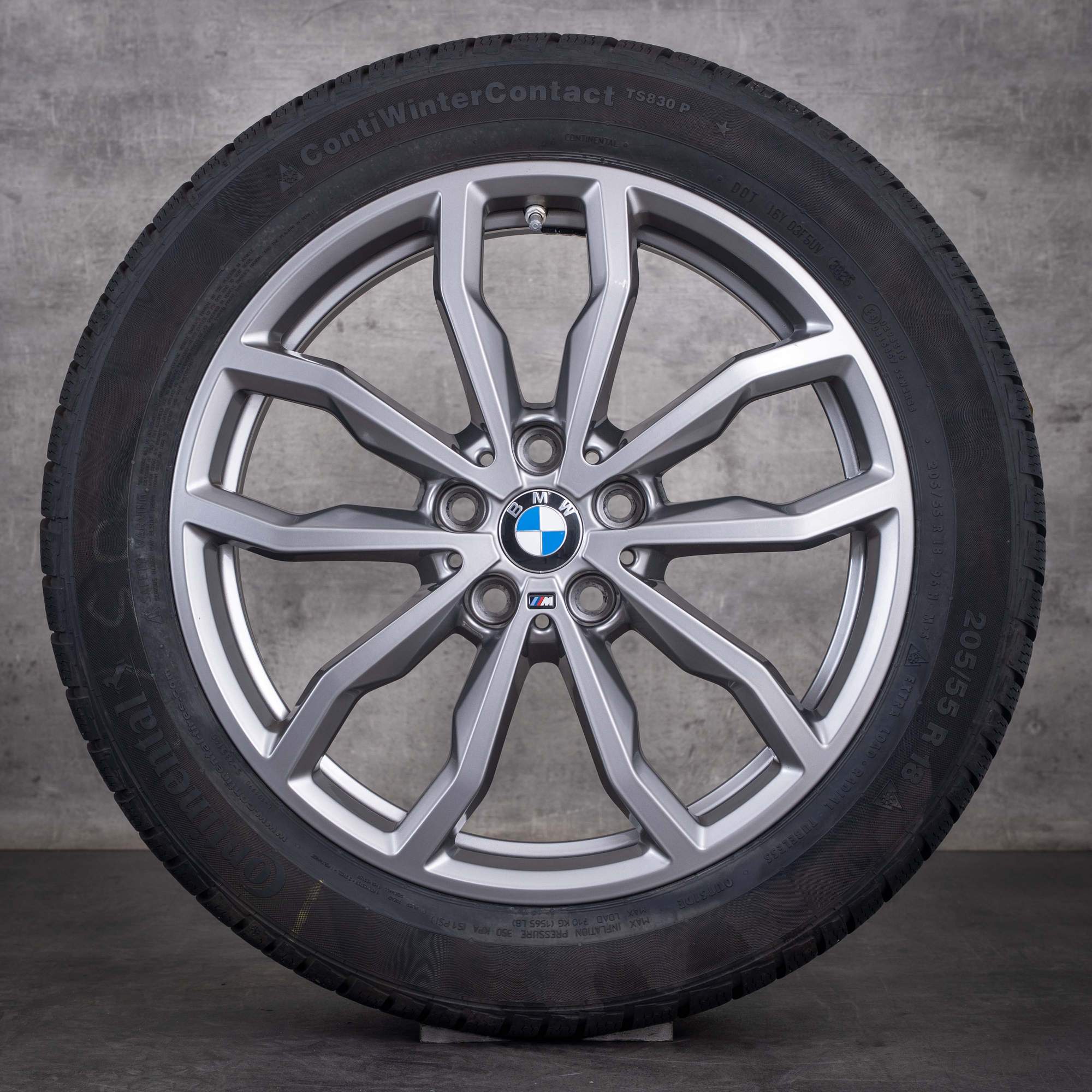 Original BMW X1 X2 Winterräder 18 Zoll F48 F39 Felgen Styling 771 M 6877550 ferric grey glanz