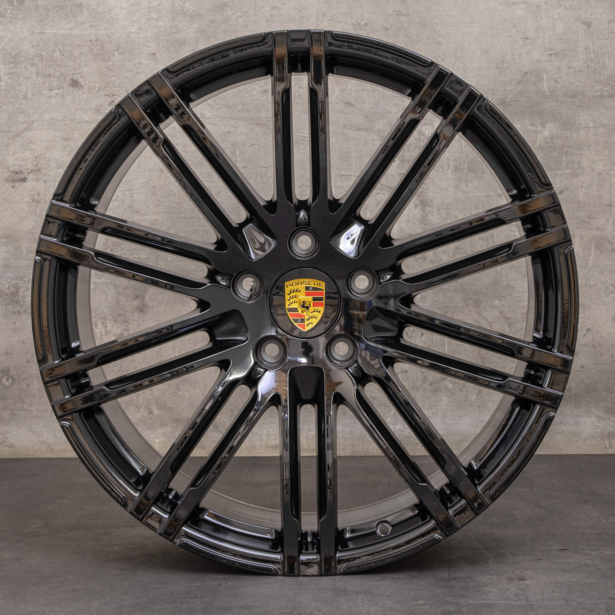 Originele Porsche Cayenne velgen 21 inch 958 Turbo & S 7P5601025AE zwart glanzend