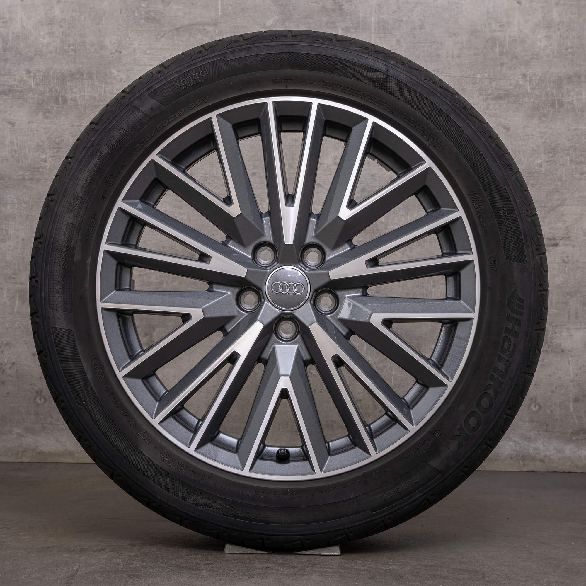 OEM Audi Q3 rims 19 inch II F3 summer wheels 83A601025L anthracite glossy turned