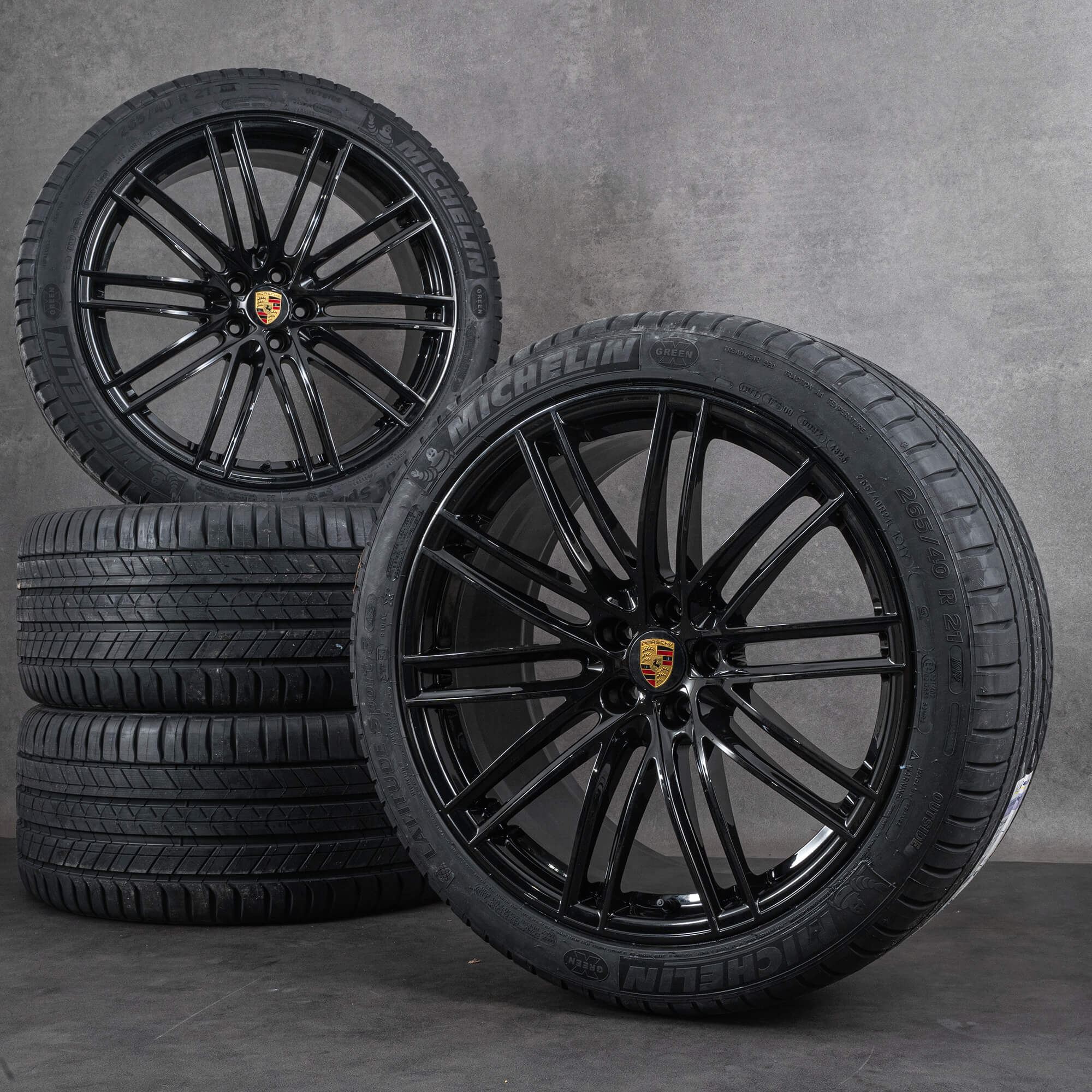 Jantes originais Porsche Macan II & III verão de 21 polegadas S GTS 95B601025DN 95B601025DP Preto Profundo NOVO