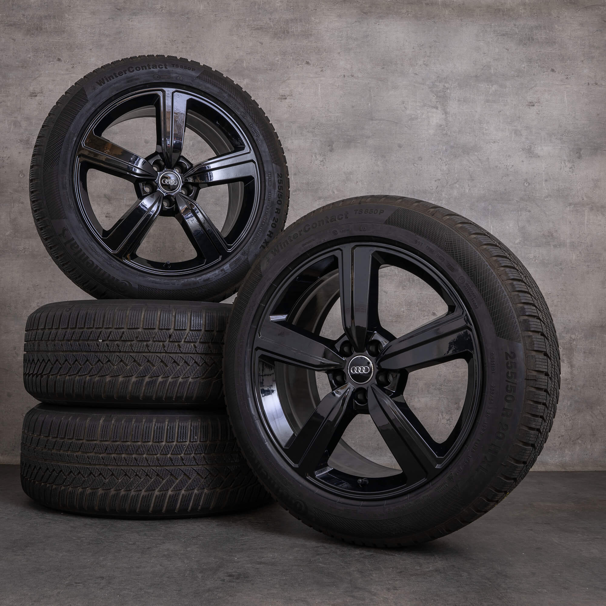 Originale Audi e-tron Q8 vinterdæk med fælge 20 tommer GEN GEA 4KE601025S sort blank