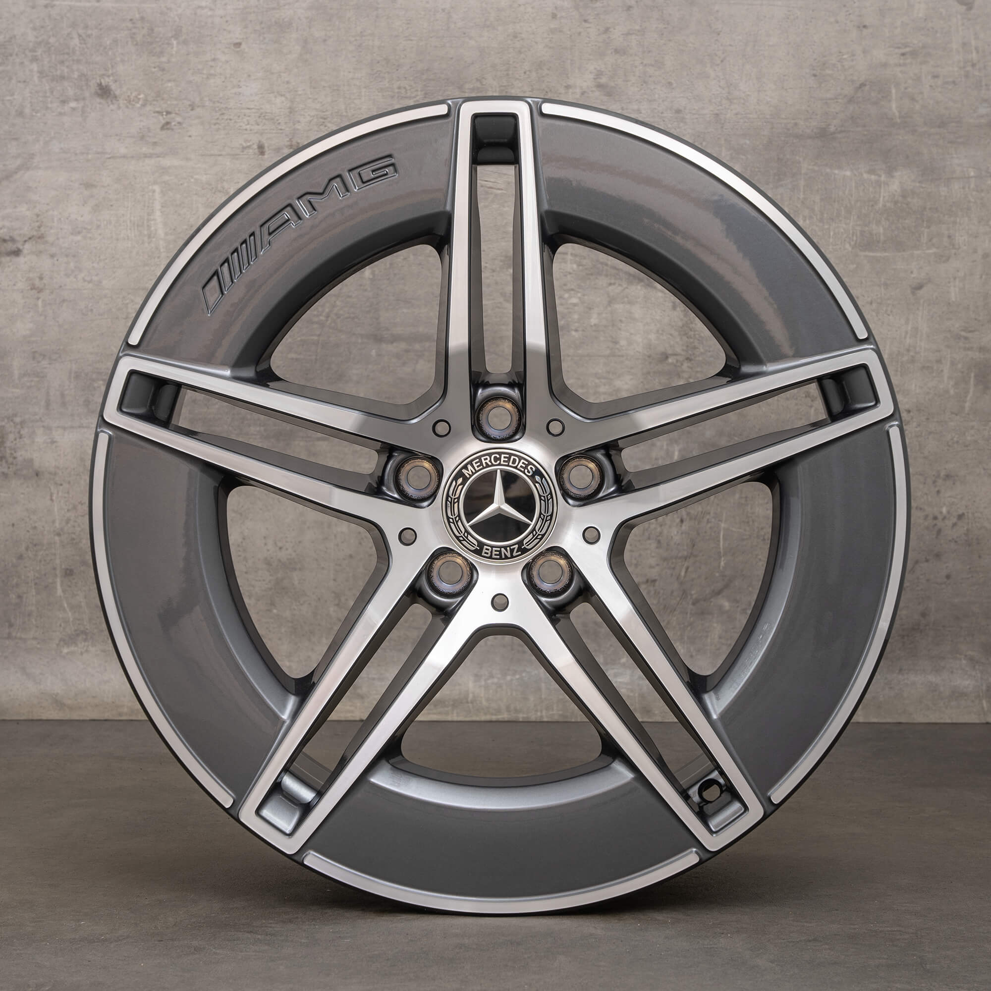 Original AMG Mercedes Benz E-Klasse Felgen 19 Zoll W214 S214 A2144010300 A2144010400 himalaya grey glanzgedreht NEU
