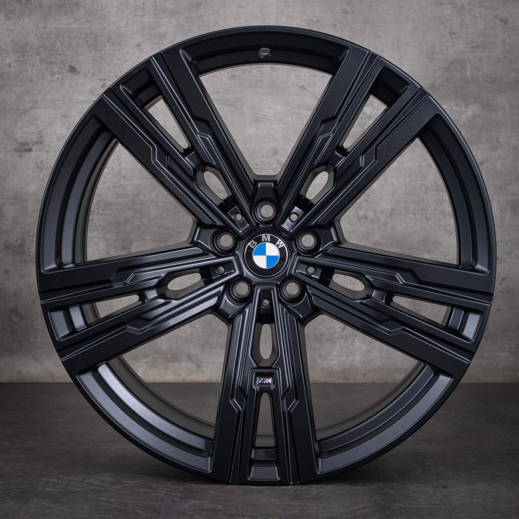 Jante originale BMW Seria 7, i7, X3, 21 inch, G70, G45, Styling 908 M, 5A19DF0, 5A19DF1, negru mat