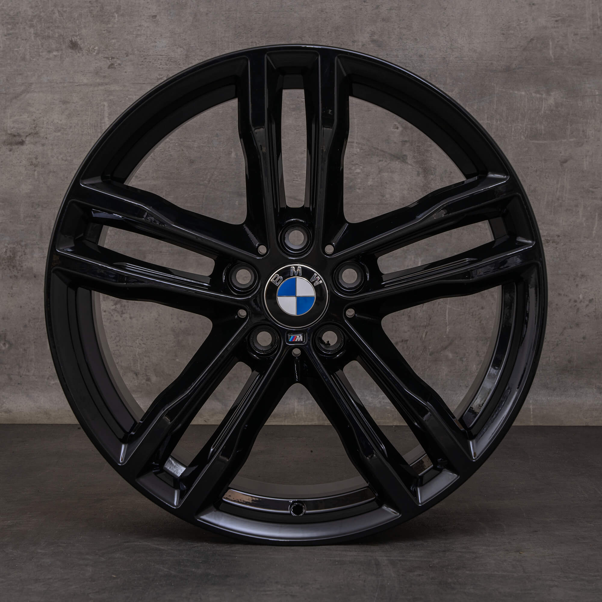 Jante originale BMW Seria 3 4 19 inch F30 F31 F32 F33 F36 Gran Coupé Styling 704 M 7856710 7856711 negru lucios