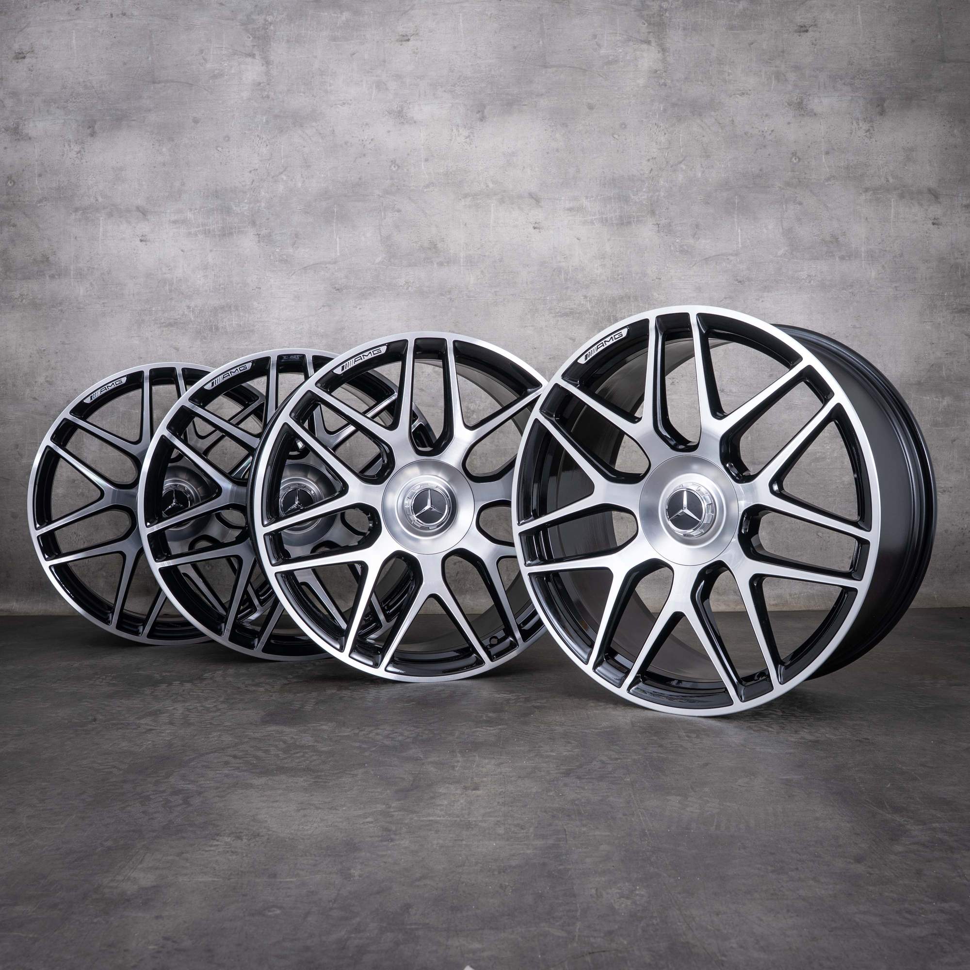OEM Mercedes-Benz G-Class G63 AMG 22-inch rims W465 W463A A4634012000, Black, diamond cut, NEW