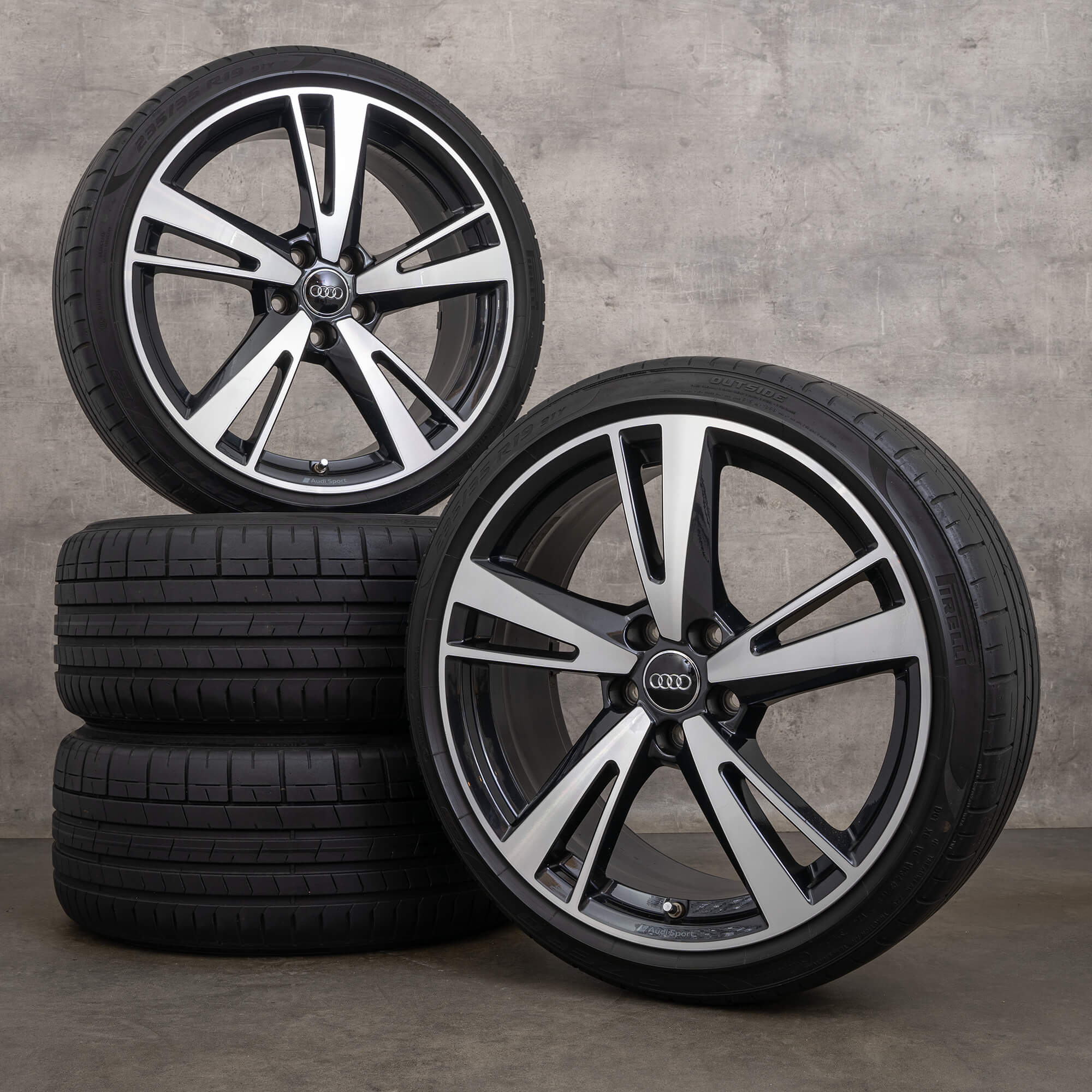 Audi RS3 8V summer wheels 19 inch rims tires 8V0601025FN 8V0601025FK